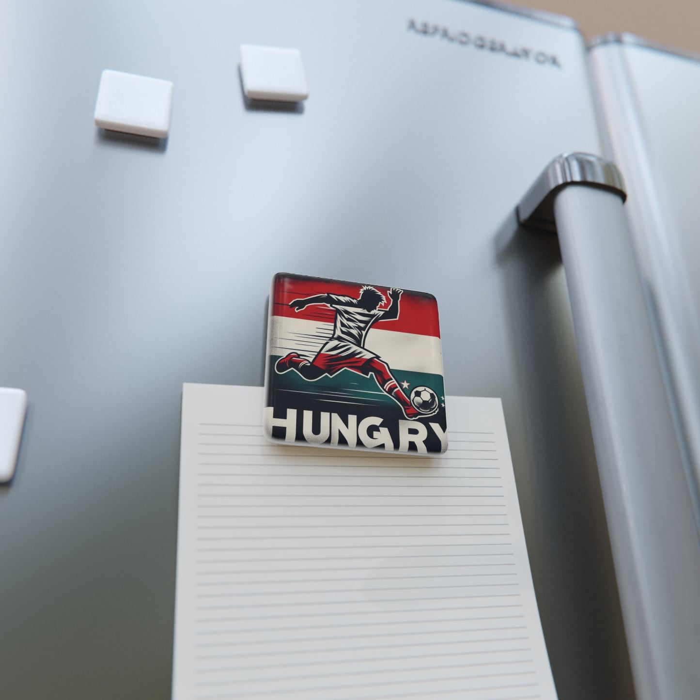 Flag Village Hungary Flag Sporting Porcelain Magnet, Square HUN0005