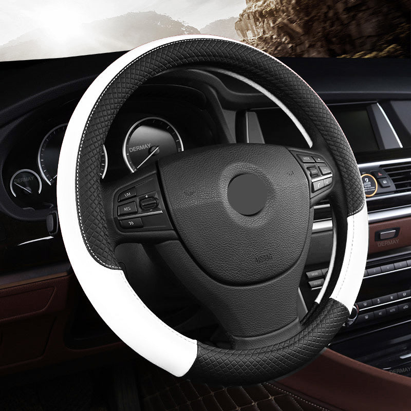 Flag Village Auto Tools Universal Leather Car Steering Wheel Cover