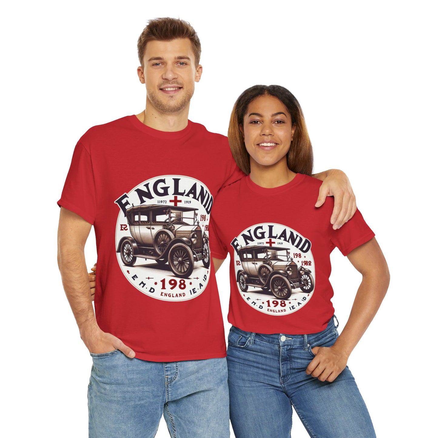 Flag Village UK Vintage Car Flag T-SHIRT Heavy Cotton Tee UK0019