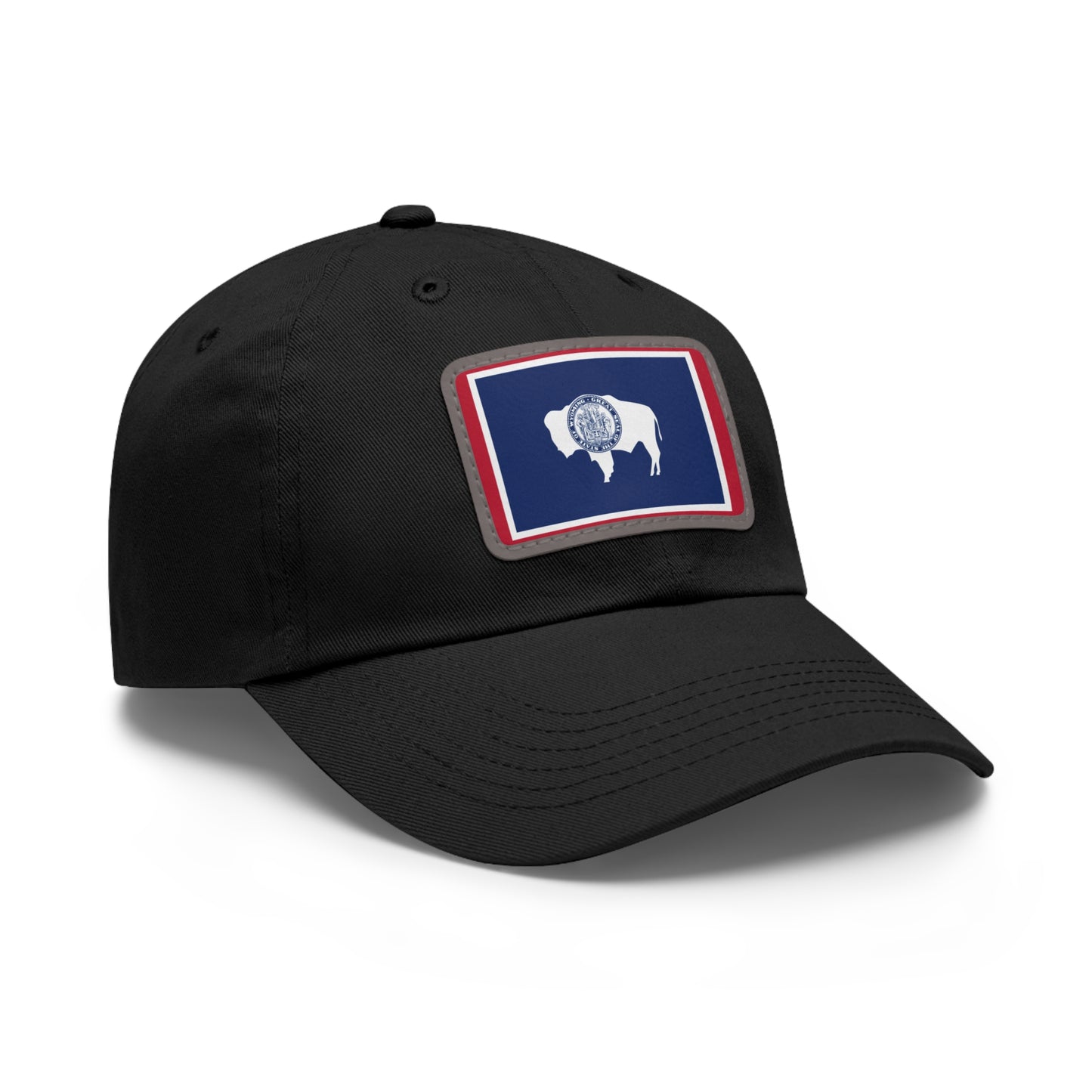 Flag Village USA Wyoming State Flag Hat Cap with Leather Patch