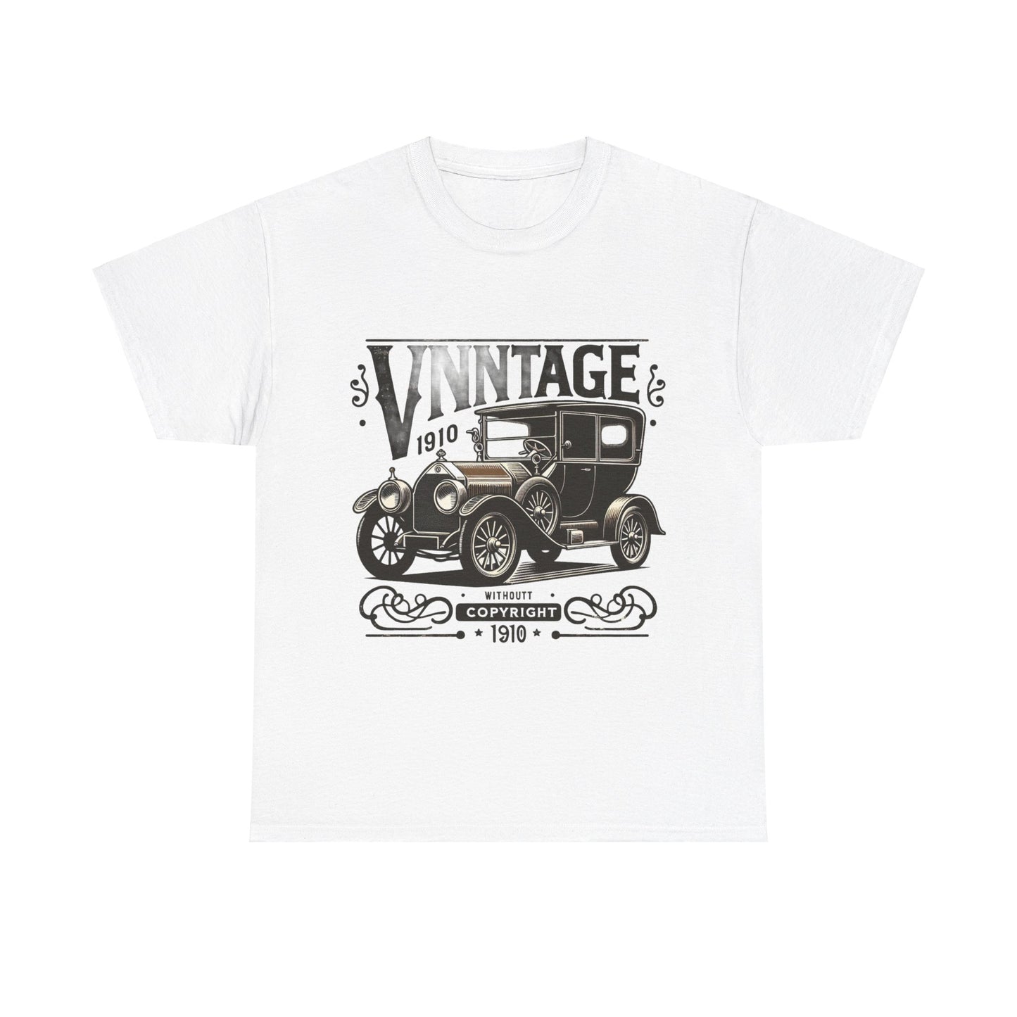 Flag Village USA Vintage Car Flag T-SHIRT Heavy Cotton Tee USA0005