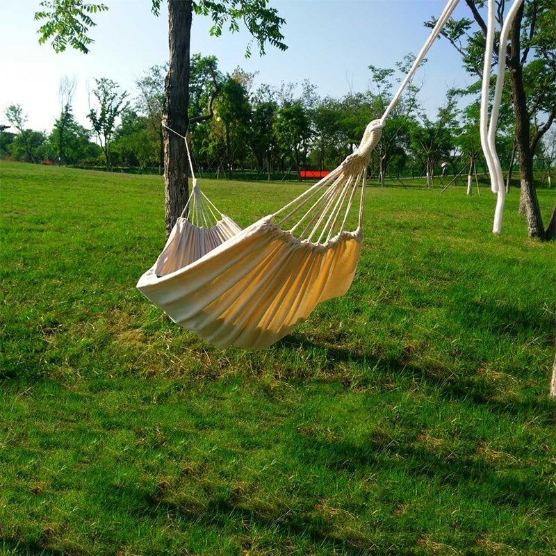 Flag Village Camping Hammock Cotton Hammock Swing Bed Outdoor Backpack Survival or Travel Swing