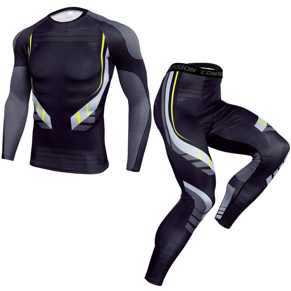 Flag Village Outdoor fitness sports suit men's quick-drying pants