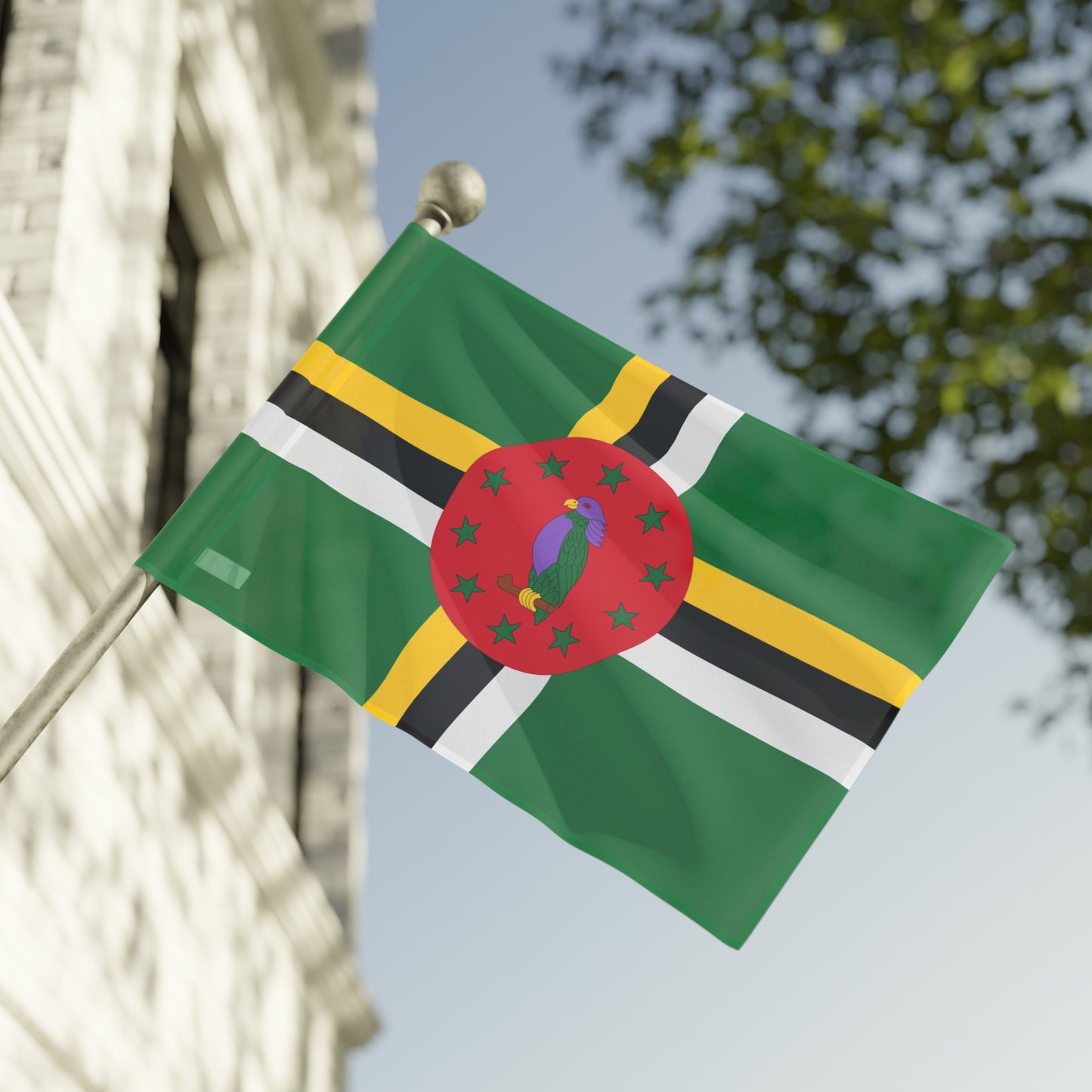 Flag Village Dominica Flag 18" x 12" / 36" x 24" / 60" x 36"