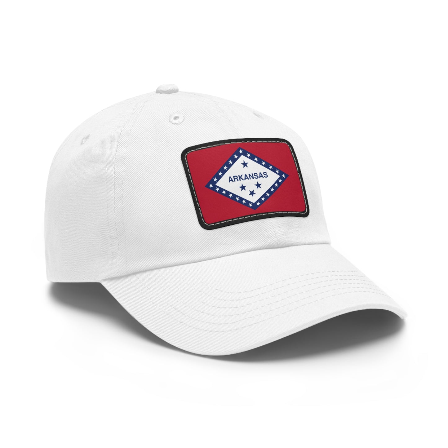 Flag Village USA American Arkansas State Flag Hat Cap with Leather Patch