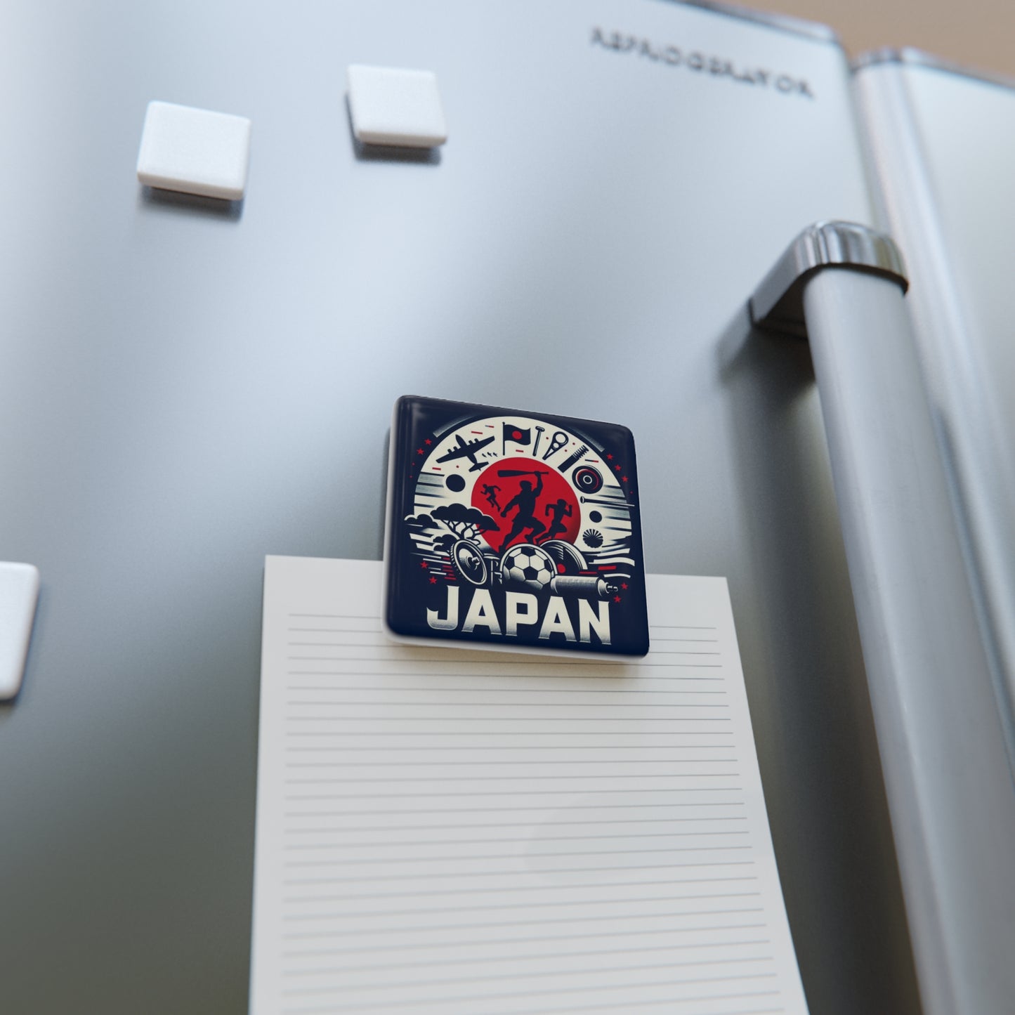 Flag Village Japan Flag Sporting Porcelain Magnet, Square JPN0006