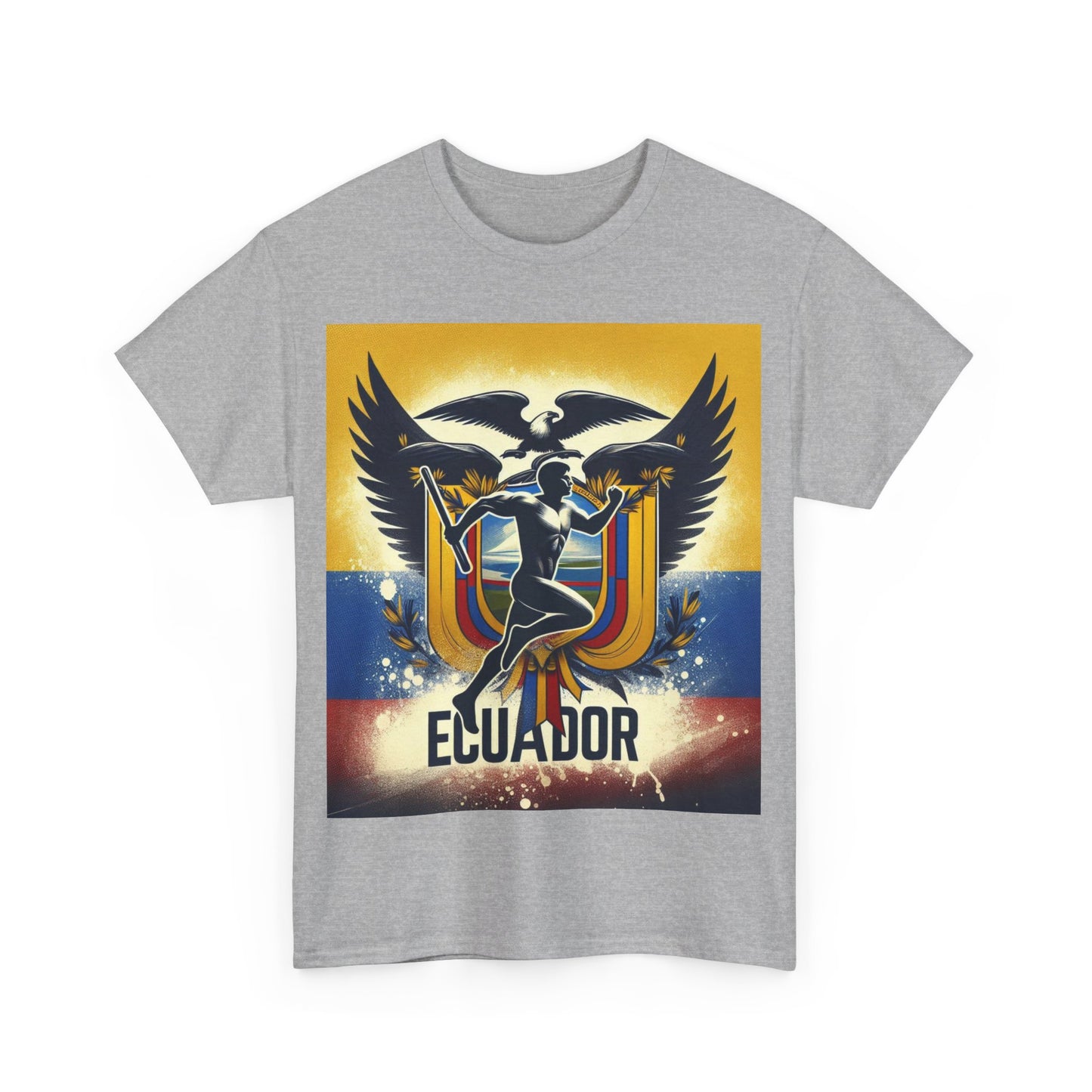 Flag Village Ecuador Sporting Flag T-SHIRT Heavy Cotton Tee ECU0007