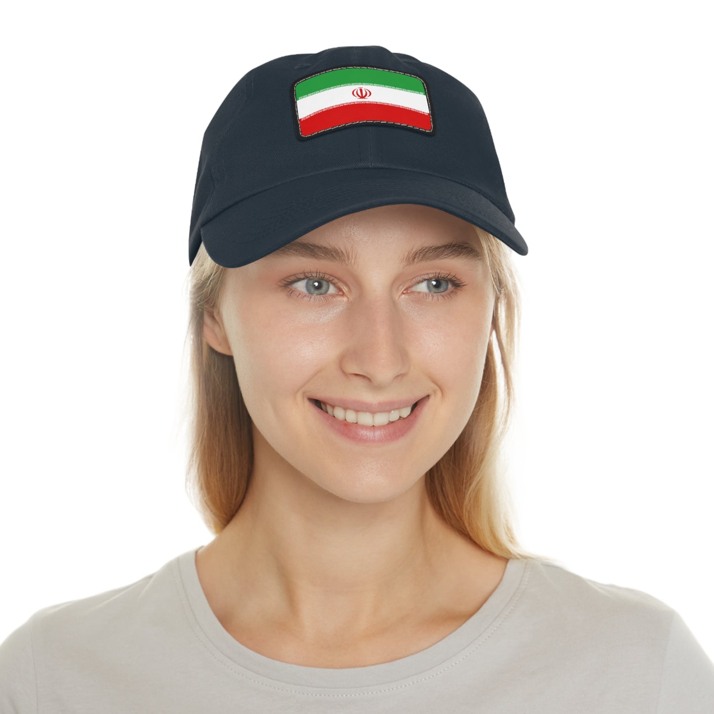 Flag Village Iran Flag Hat Cap with Leather Patch