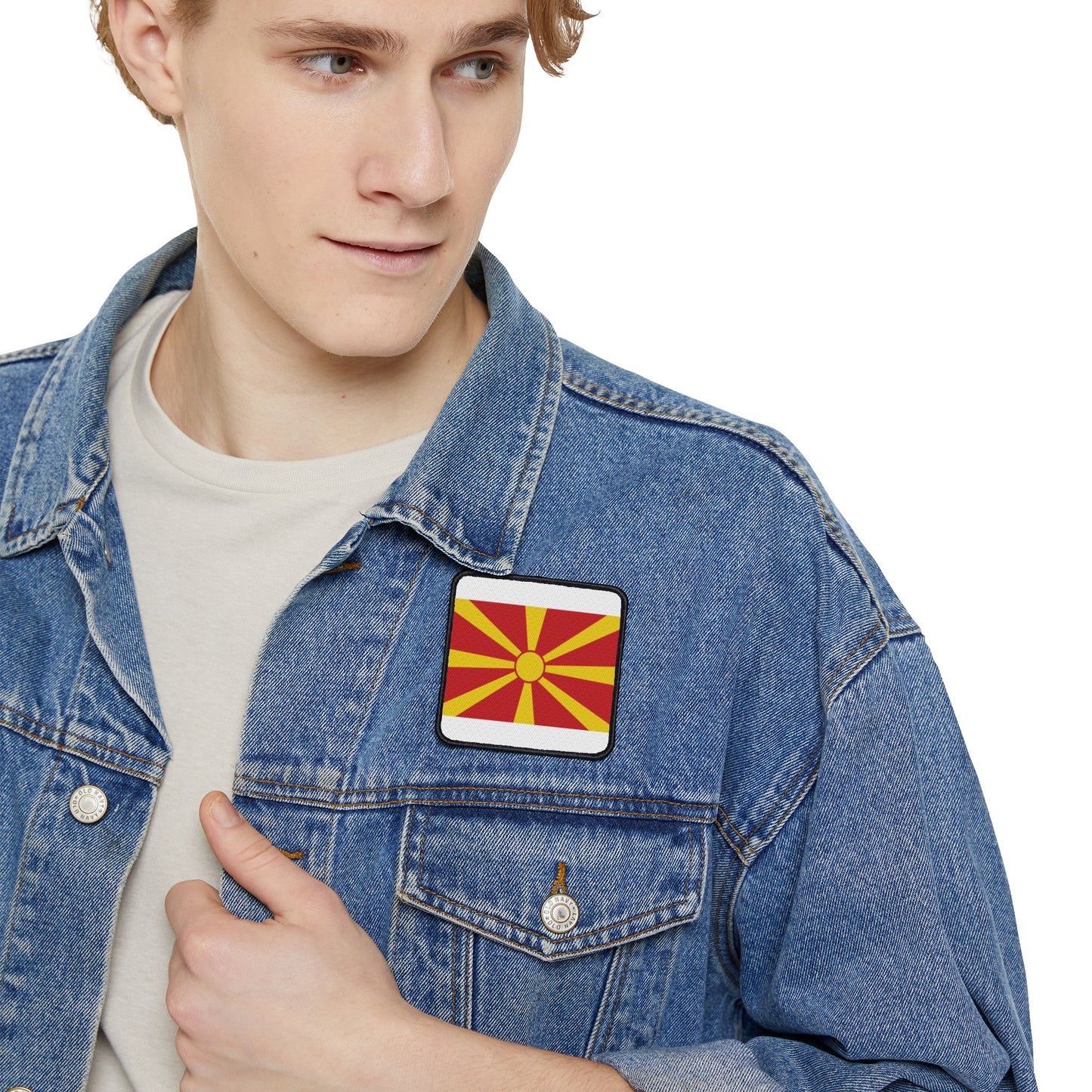 Flag Village Macedonia Flag Embroidery Iron-On Patches