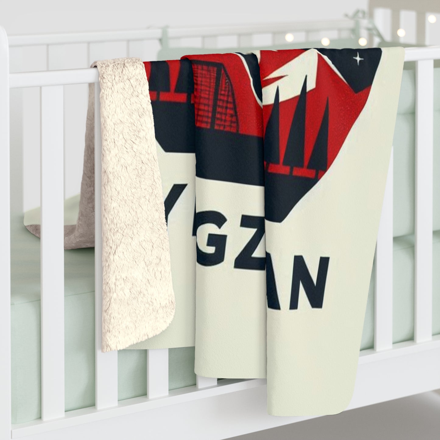 Flag Village Kyrgyzstan Sporting Flag Sherpa Fleece Blanket KGZ0008