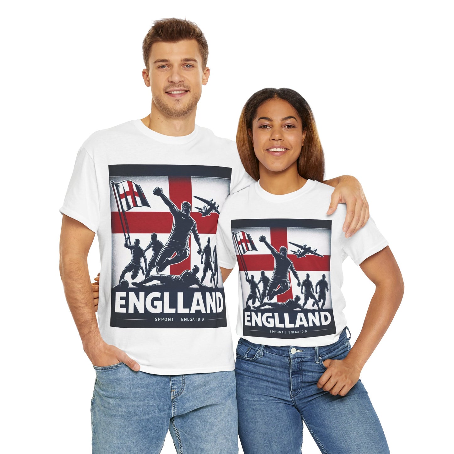 Flag Village England Sporting Flag T-SHIRT Heavy Cotton Tee GBR0007