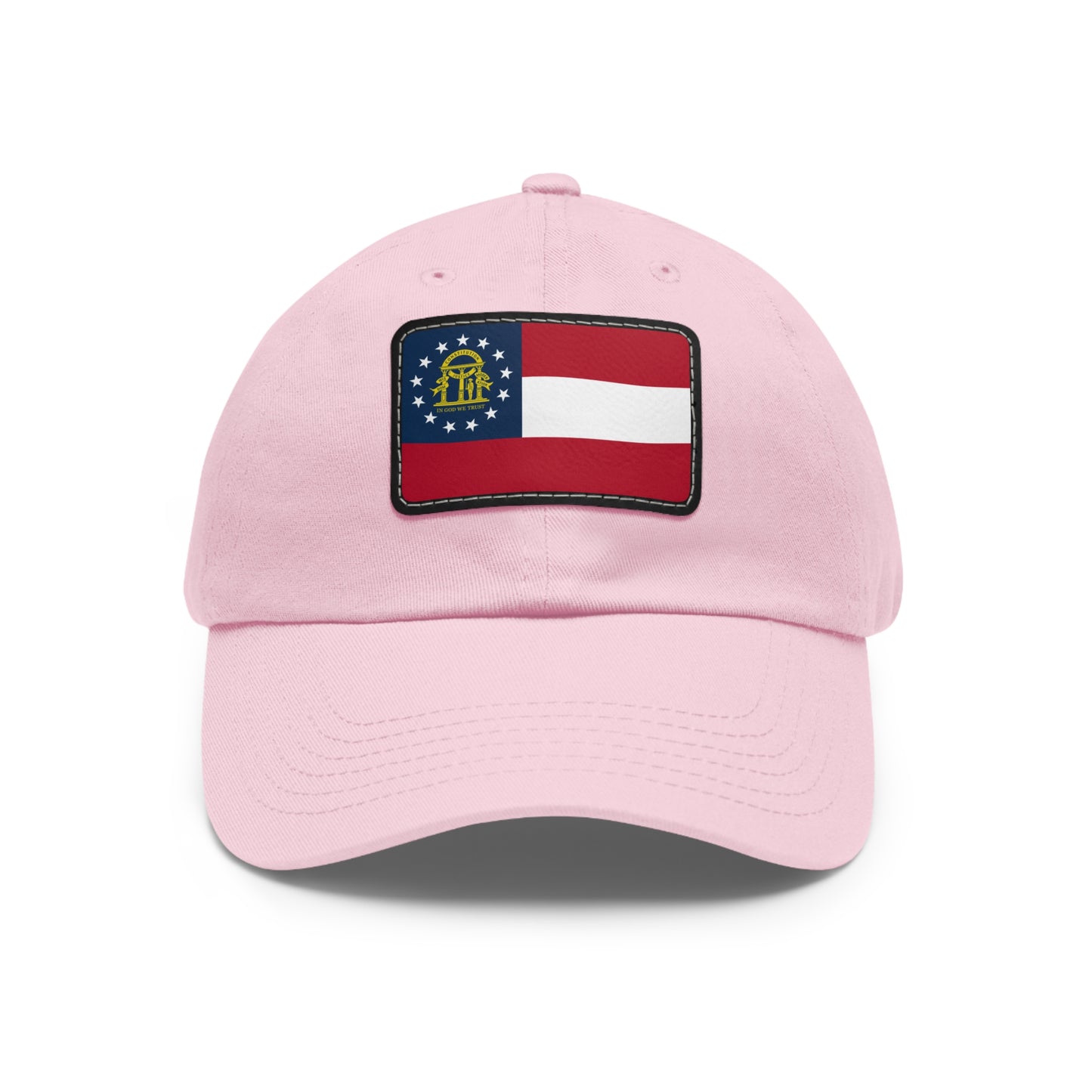 Flag Village USA Georgia State Flag Hat Cap with Leather Patch