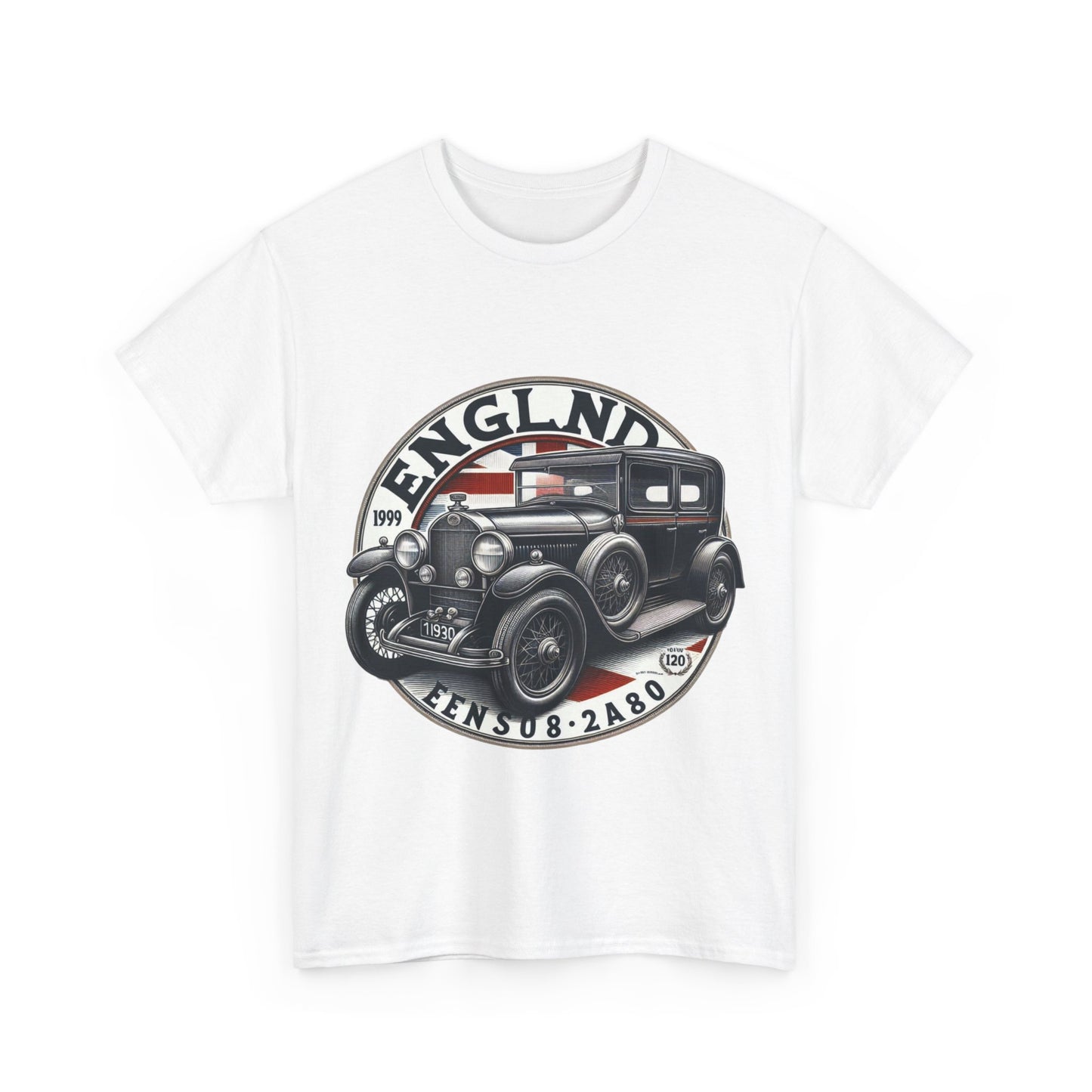 Flag Village UK Vintage Car Flag T-SHIRT Heavy Cotton Tee UK0017