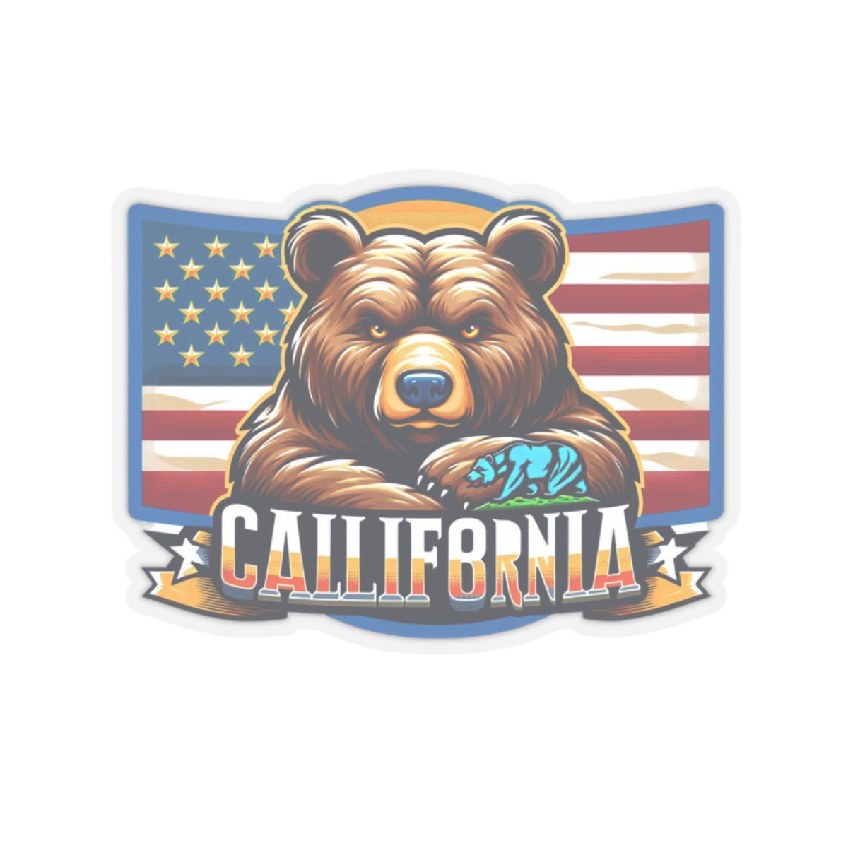 Flag Village USA California State Flag Stickers 2", 3", 4", 6" CA02