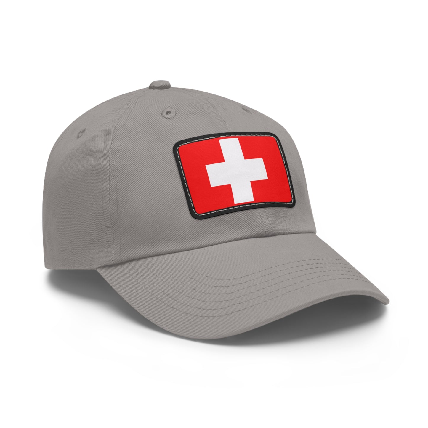 Flag Village Switzerland Flag Hat Cap with Leather Patch