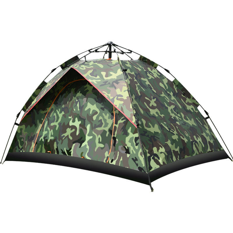 Flag Village Camping Outdoor Travel Double-decker Automatic Tent