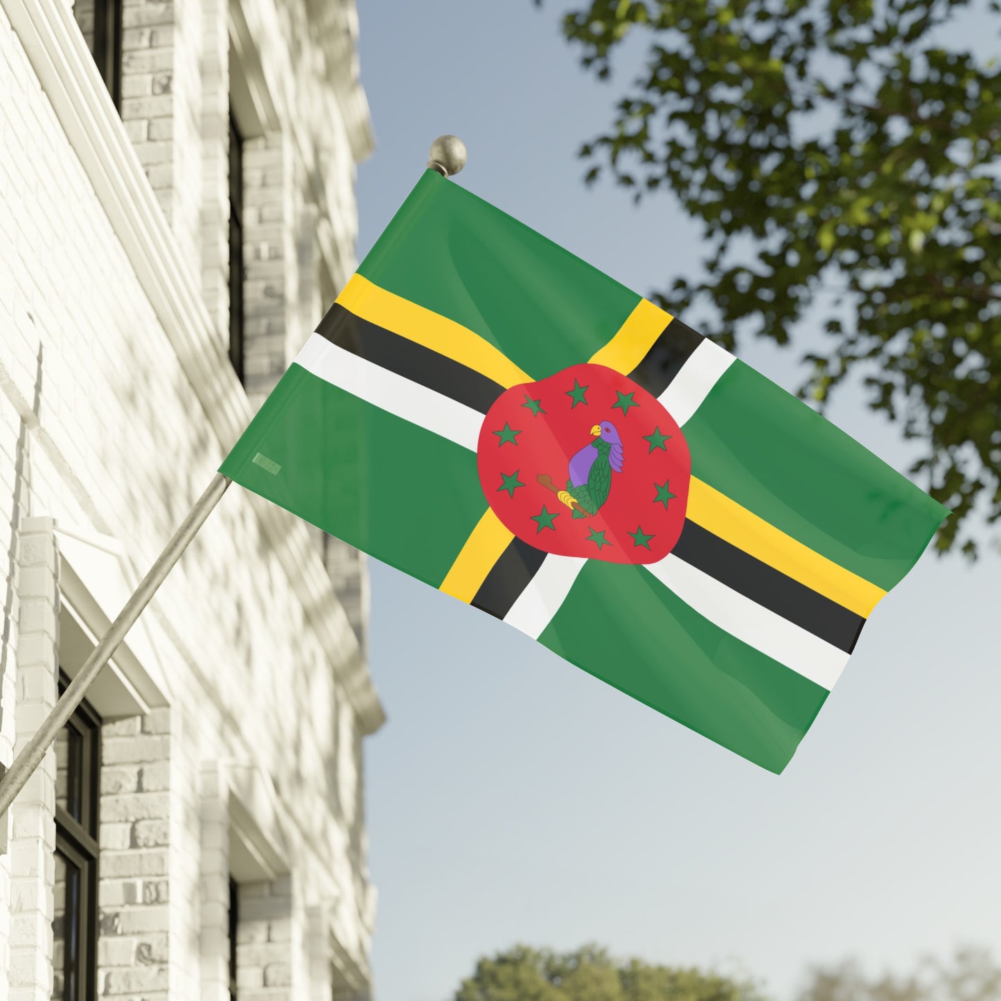 Flag Village Dominica Flag 18" x 12" / 36" x 24" / 60" x 36"
