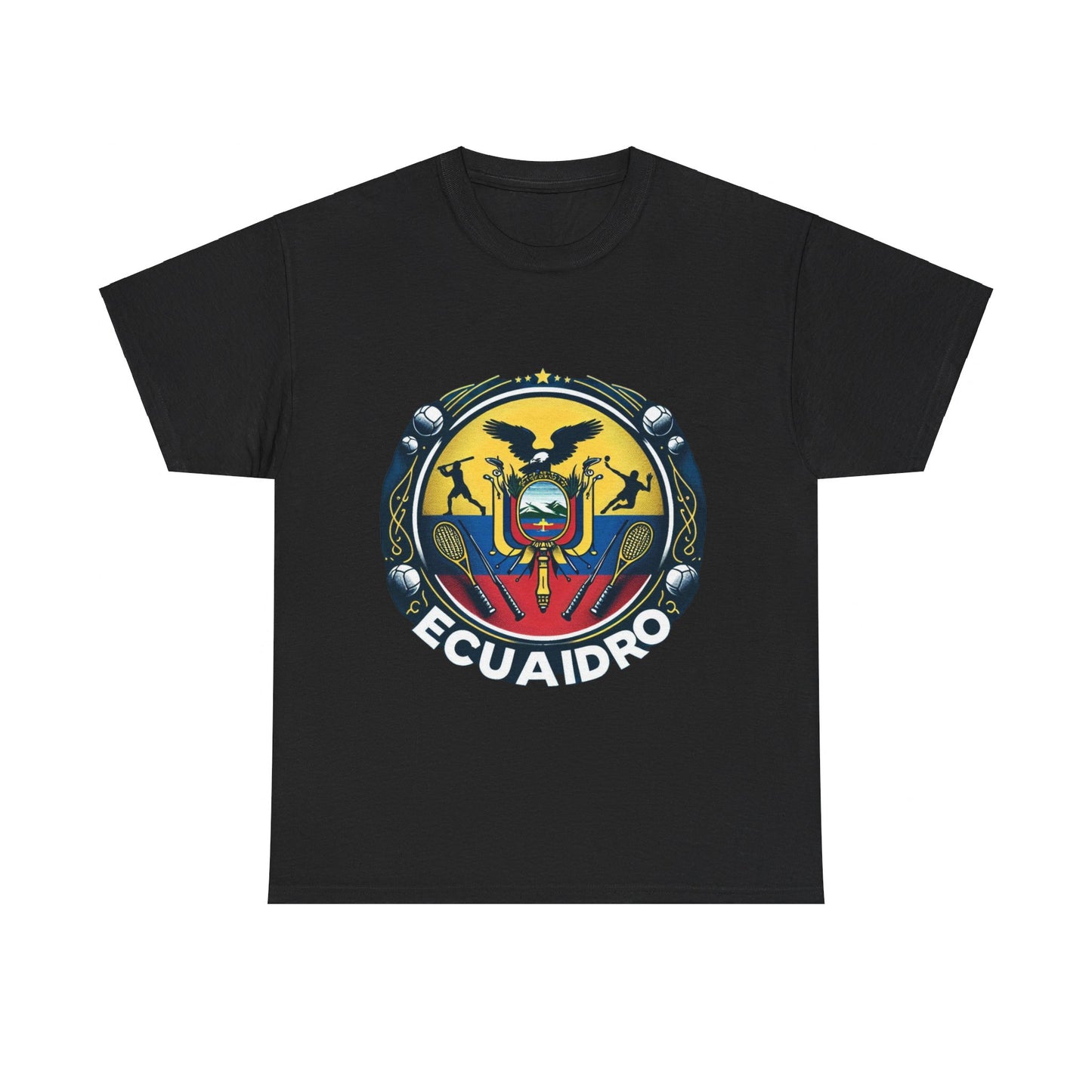 Flag Village Ecuador Sporting Flag T-SHIRT Heavy Cotton Tee ECU0001
