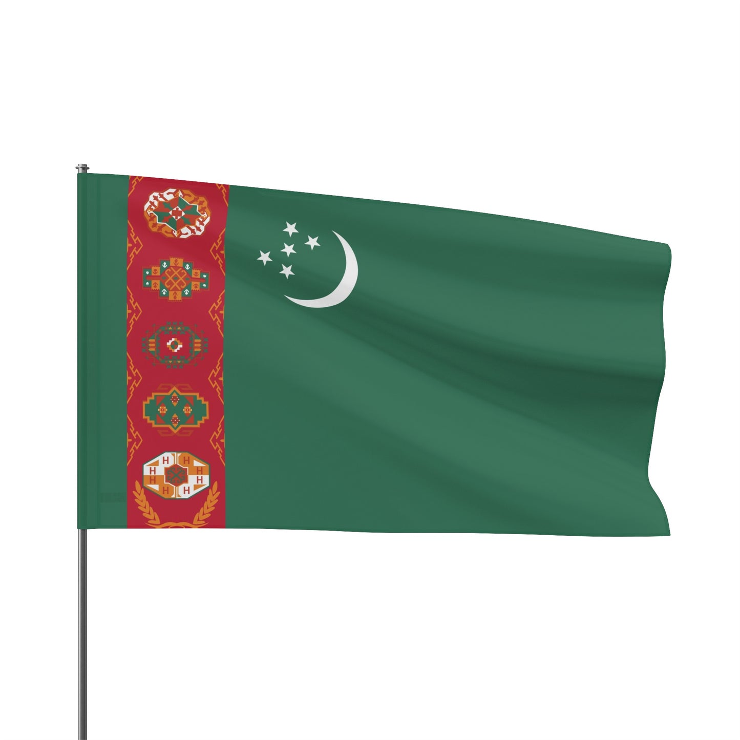 Flag Village Turkmenistan Flag 18" x 12" / 36" x 24" / 60" x 36"