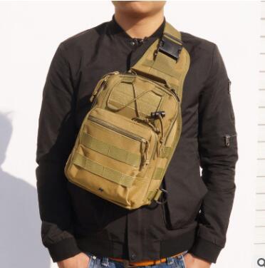 Flag Village Hot Style Canvas Riding Pack Camouflage Field Sports Small Chest Bag Single Shoulder Oblique Cross Outdoor Tactical Package.