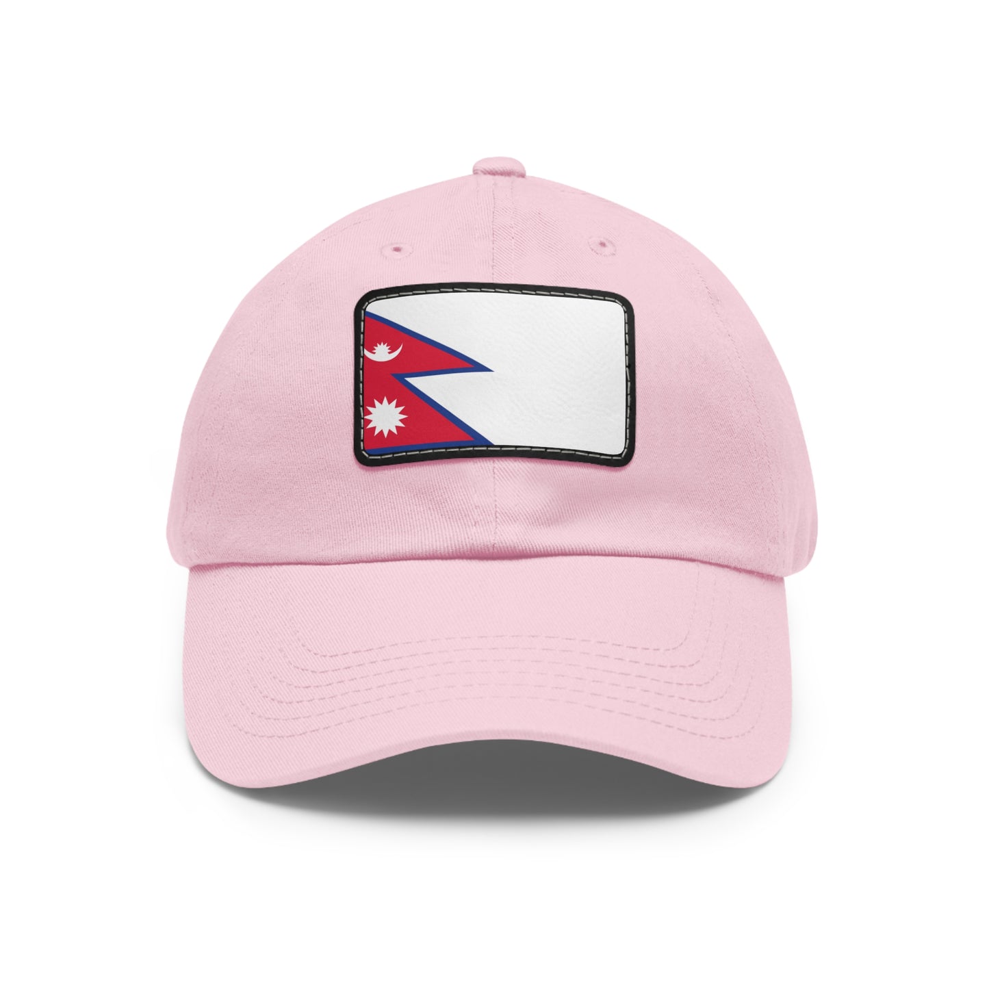 Flag Village Nepal Flag Hat Cap with Leather Patch