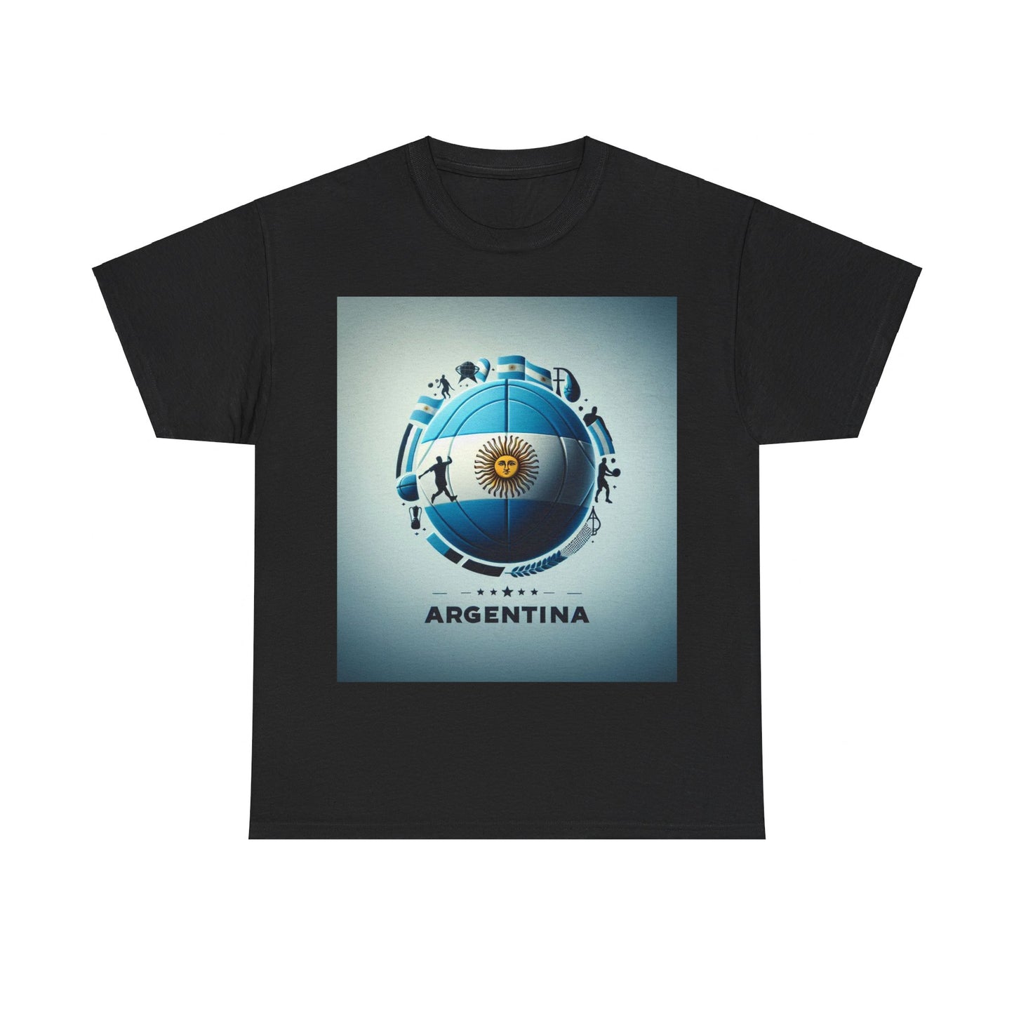 Flag Village Argentina Sporting Flag T-SHIRT Heavy Cotton Tee ARG0003