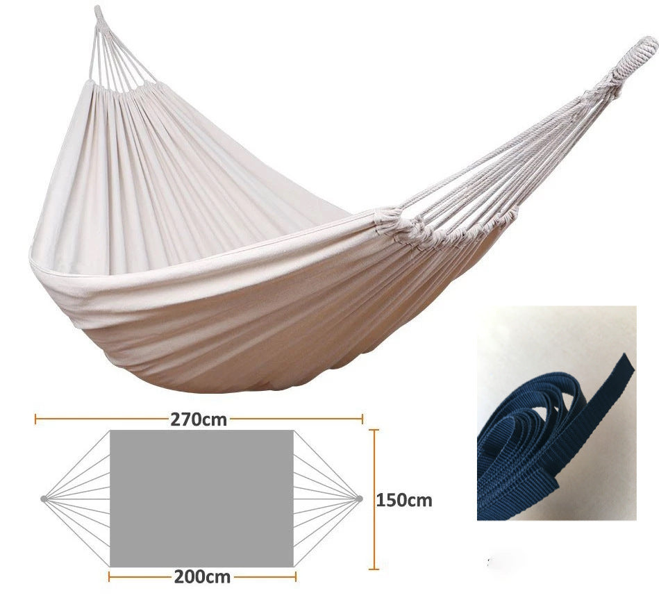 Flag Village Camping Hammock Cotton Hammock Swing Bed Outdoor Backpack Survival or Travel Swing