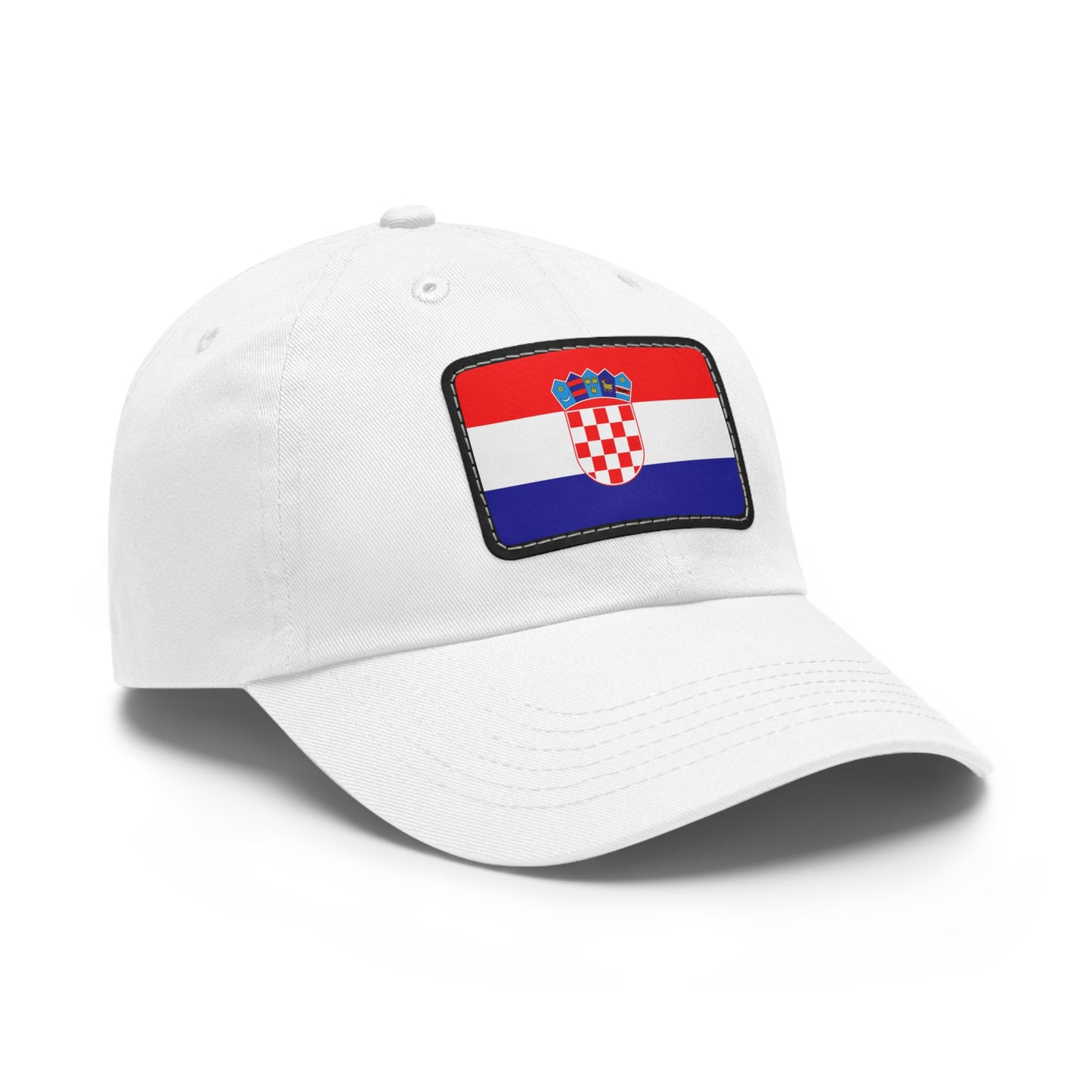 Flag Village Croatia Flag Hat Cap with Leather Patch