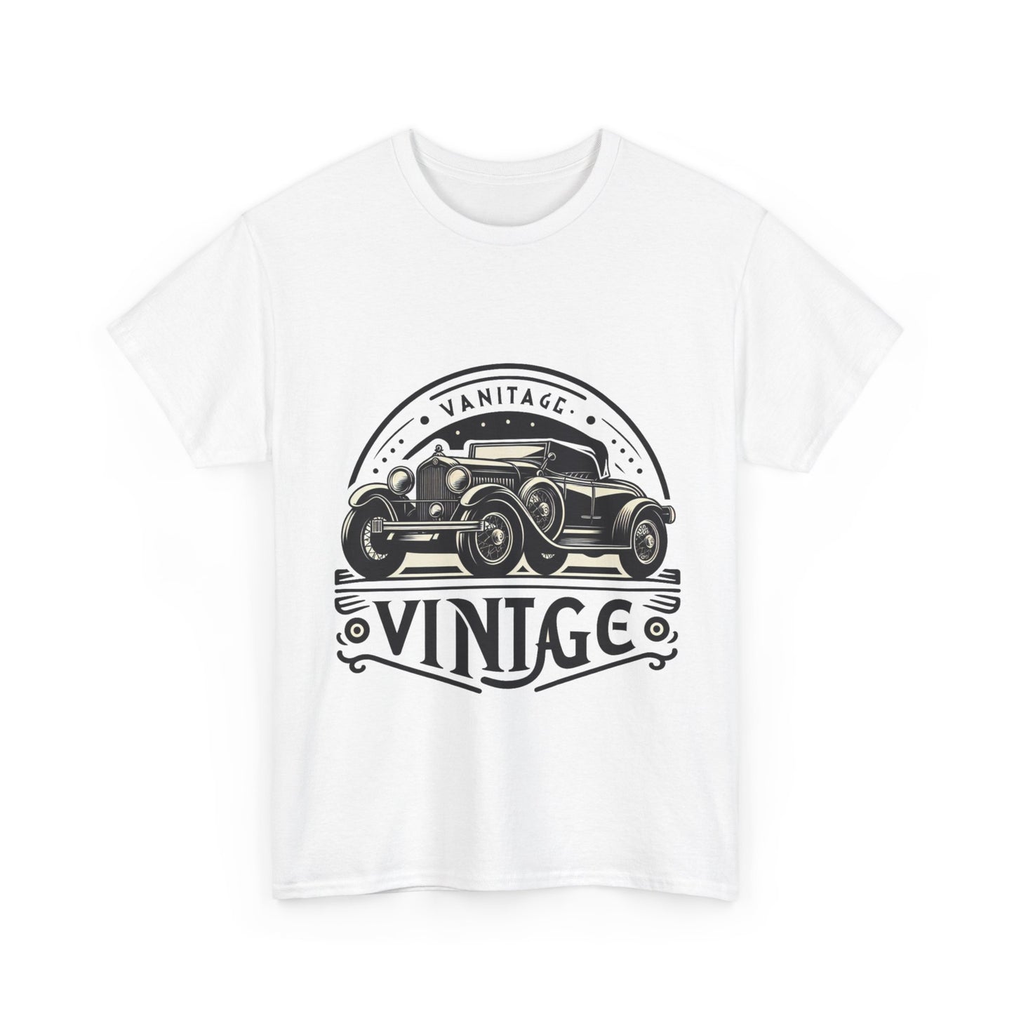 Flag Village USA Vintage Car Flag T-SHIRT Heavy Cotton Tee USA0007