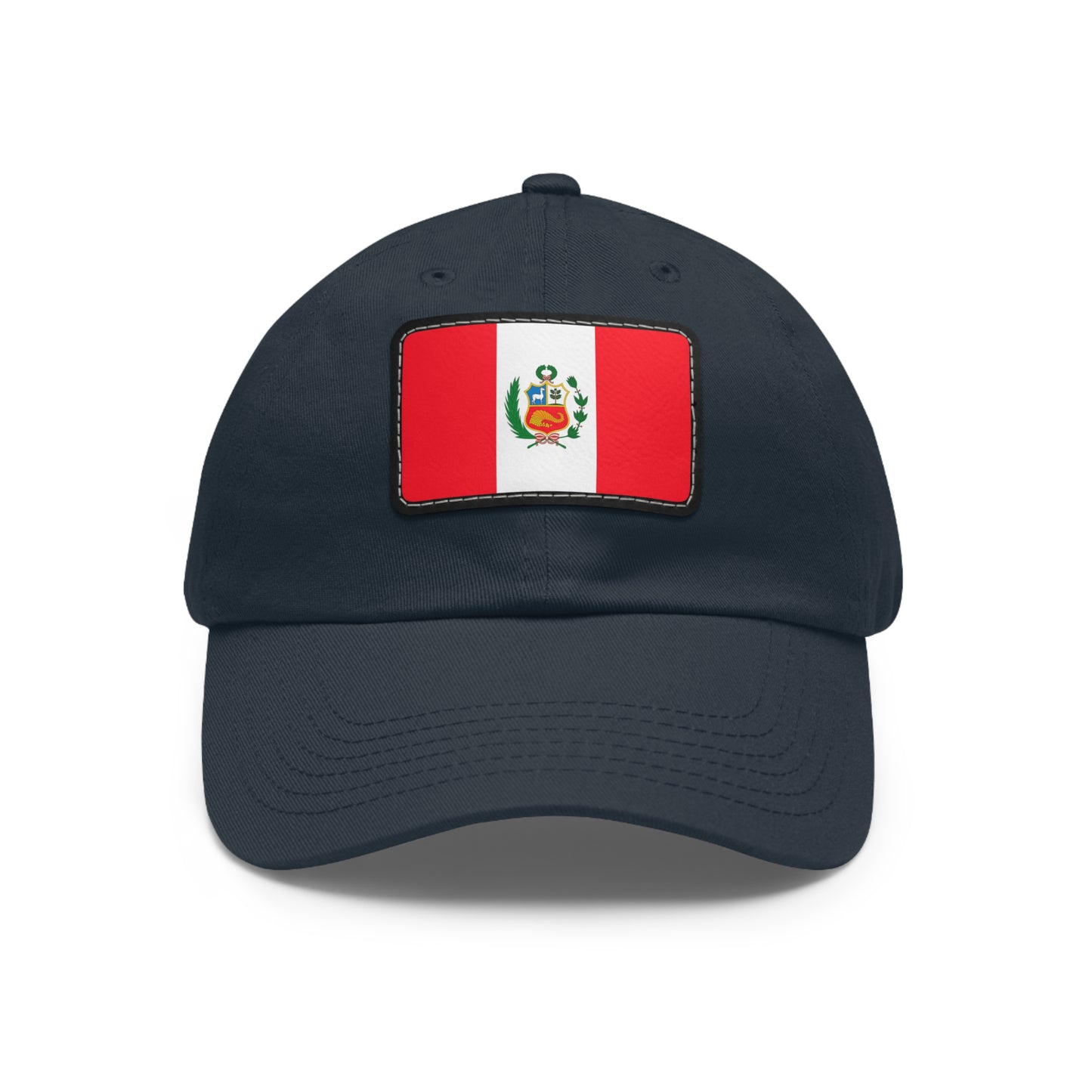 Flag Village Peru Flag Hat Cap with Leather Patch