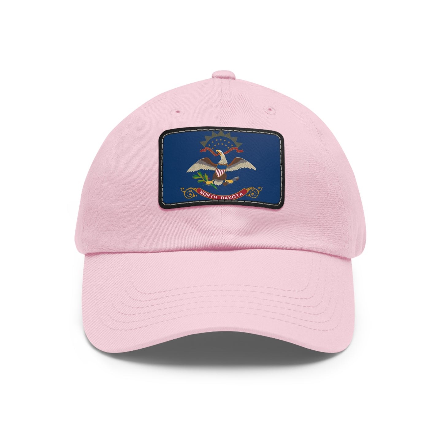 Flag Village USA North Dakota State Flag Hat Cap with Leather Patch
