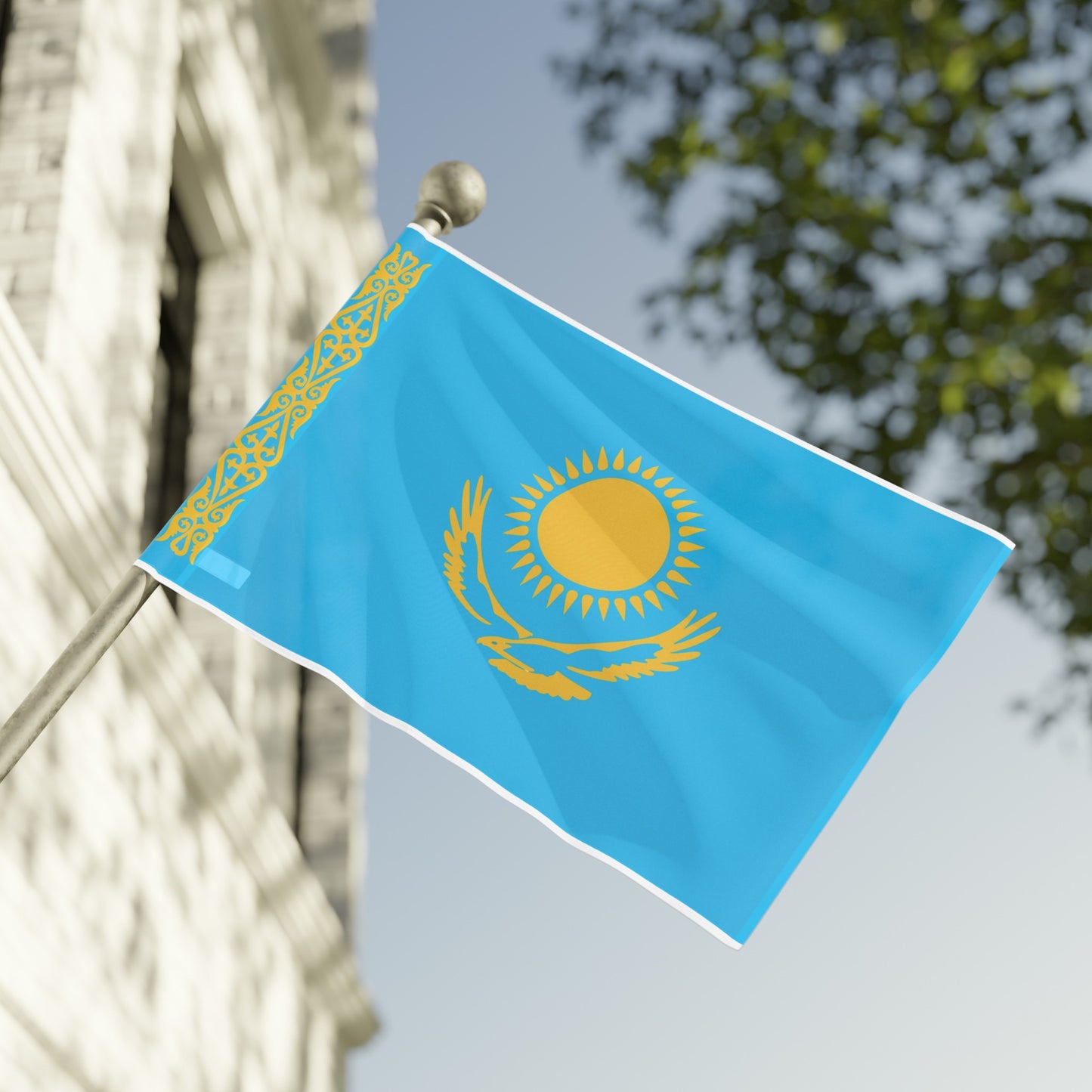 Flag Village Kazakhstan Flag 18" x 12" / 36" x 24" / 60" x 36"