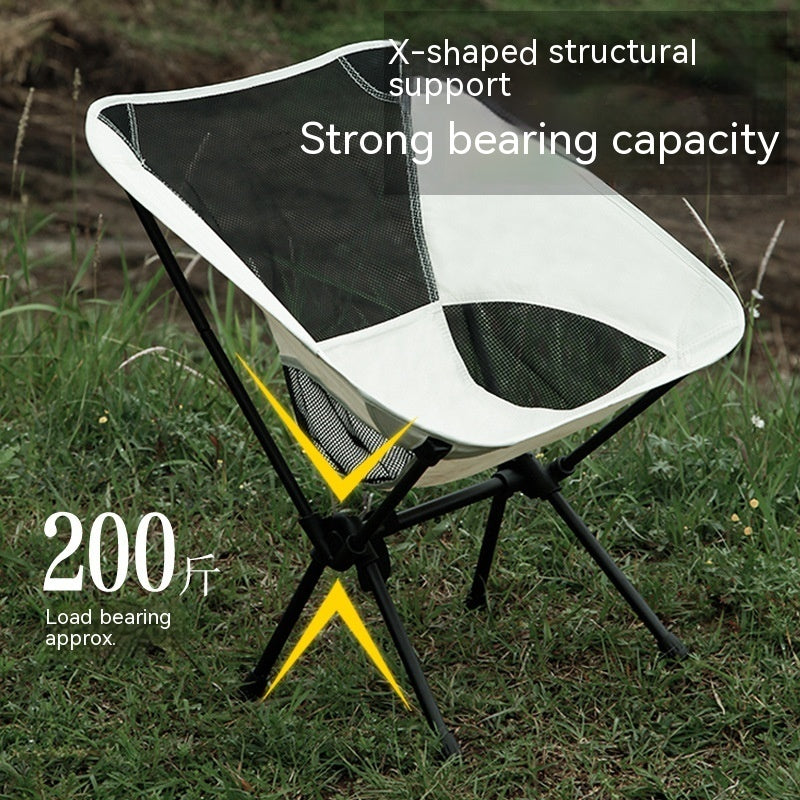 Flag Village Outdoor Folding Chair Portable Recliner Camping Chair Beach Chair