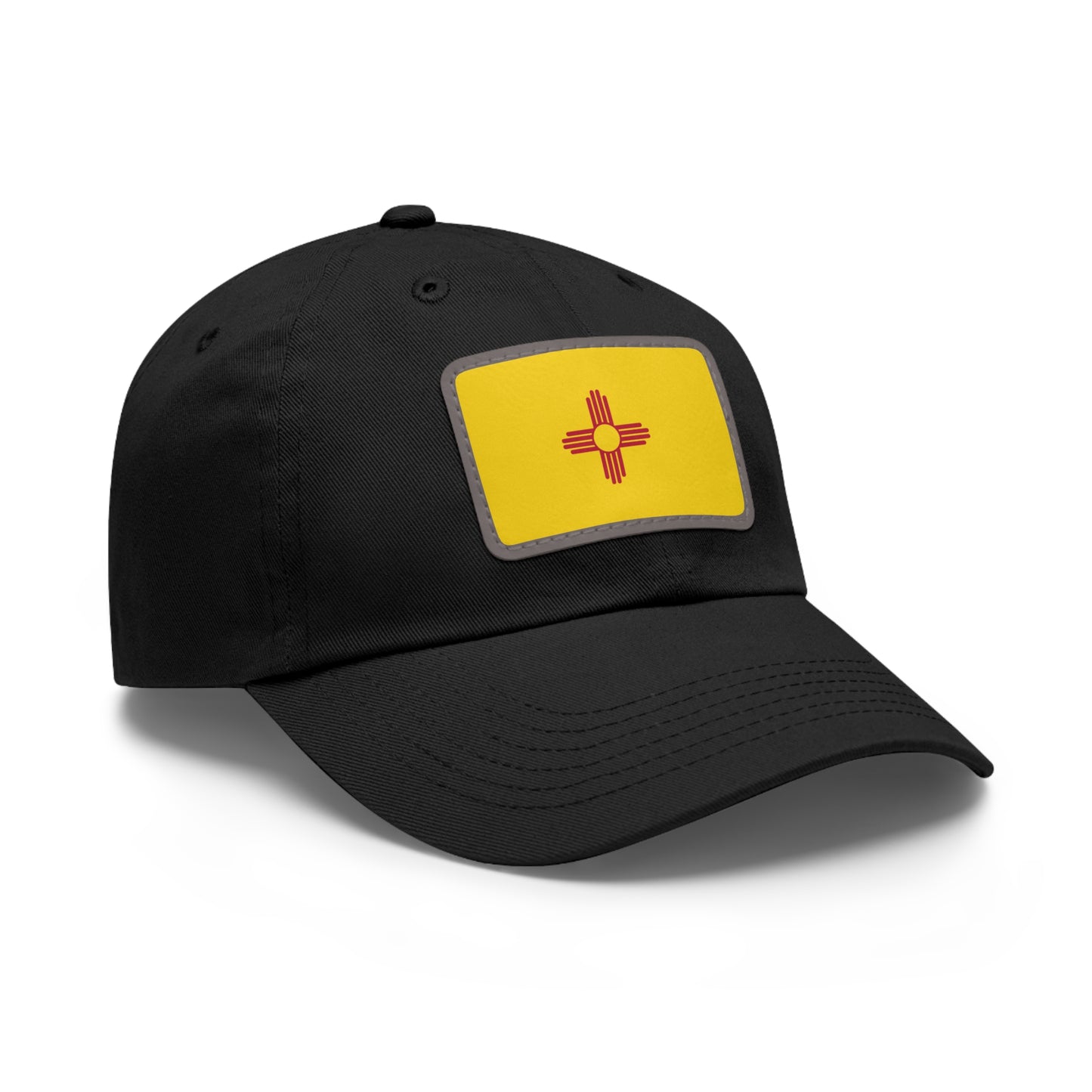 Flag Village USA New Mexico State Flag Hat Cap with Leather Patch
