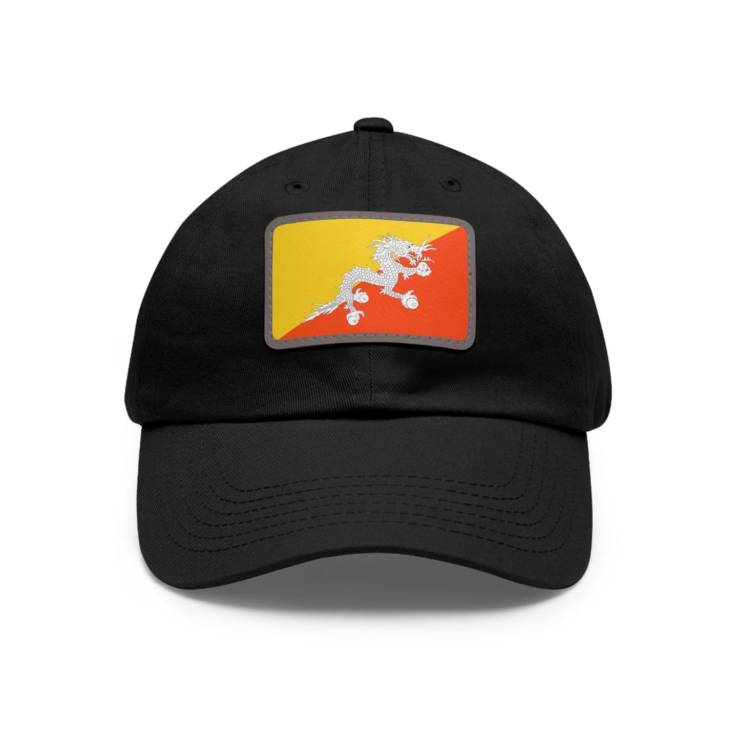 Flag Village Bhutan Flag Hat Cap with Leather Patch