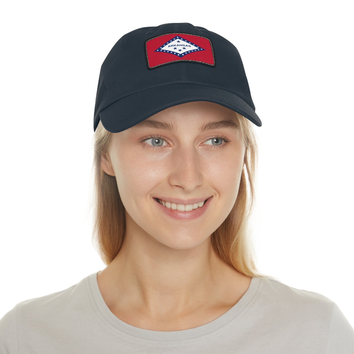 Flag Village USA American Arkansas State Flag Hat Cap with Leather Patch