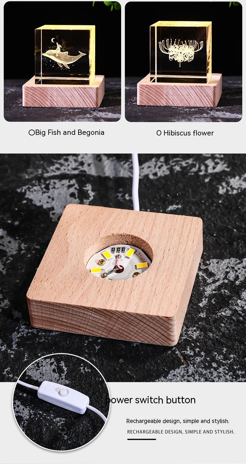 Flag Village Moon Solar System Galaxy Crystal Cube Decoration Gifts