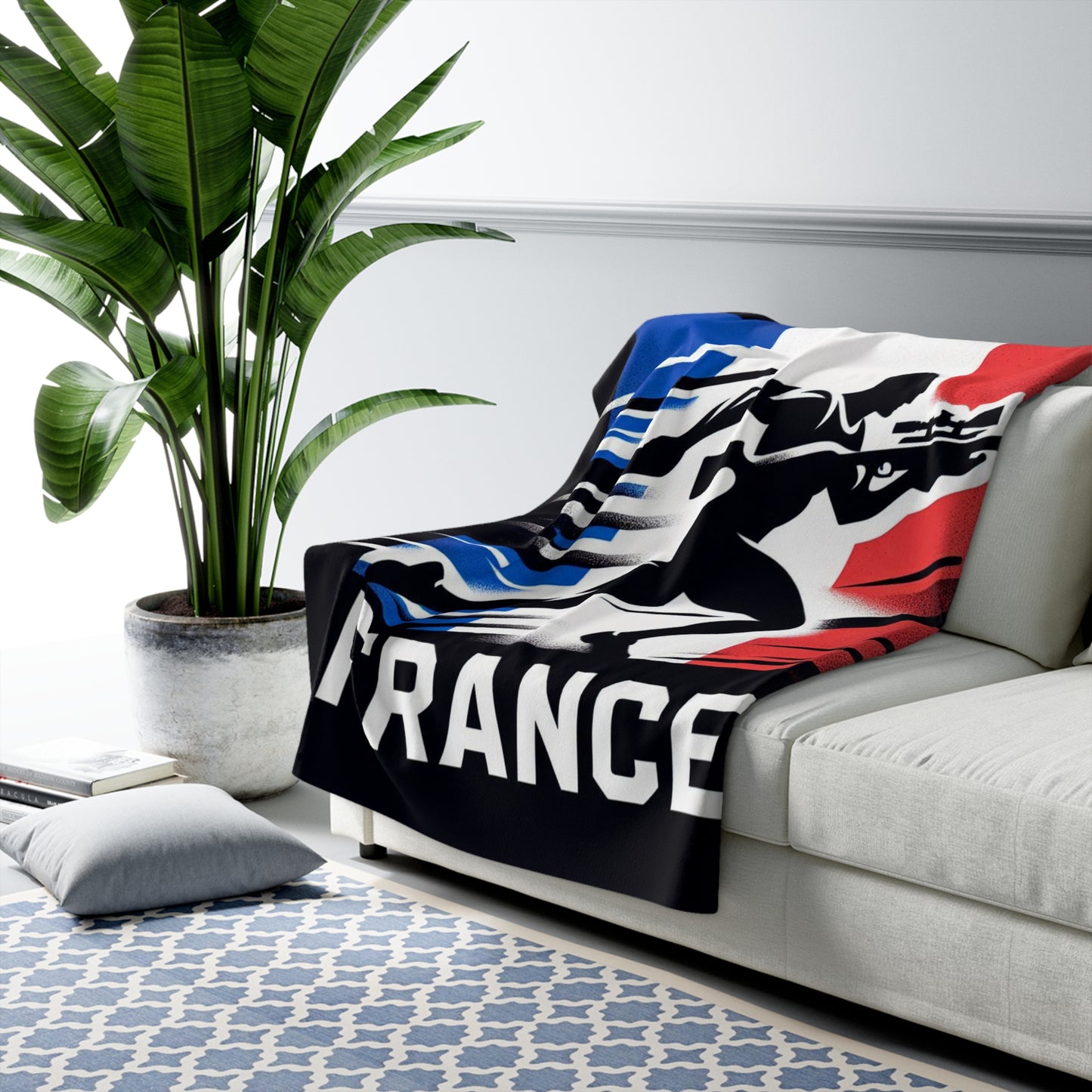 Flag Village France Sporting Flag Sherpa Fleece Blanket FRA0008