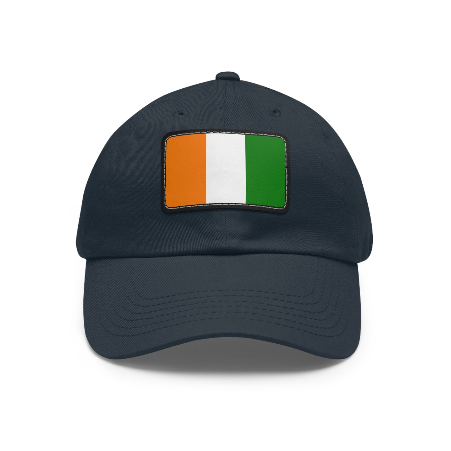 Flag Village Cote D'Ivoire(Ivory Coast) Flag Hat Cap with Leather Patch