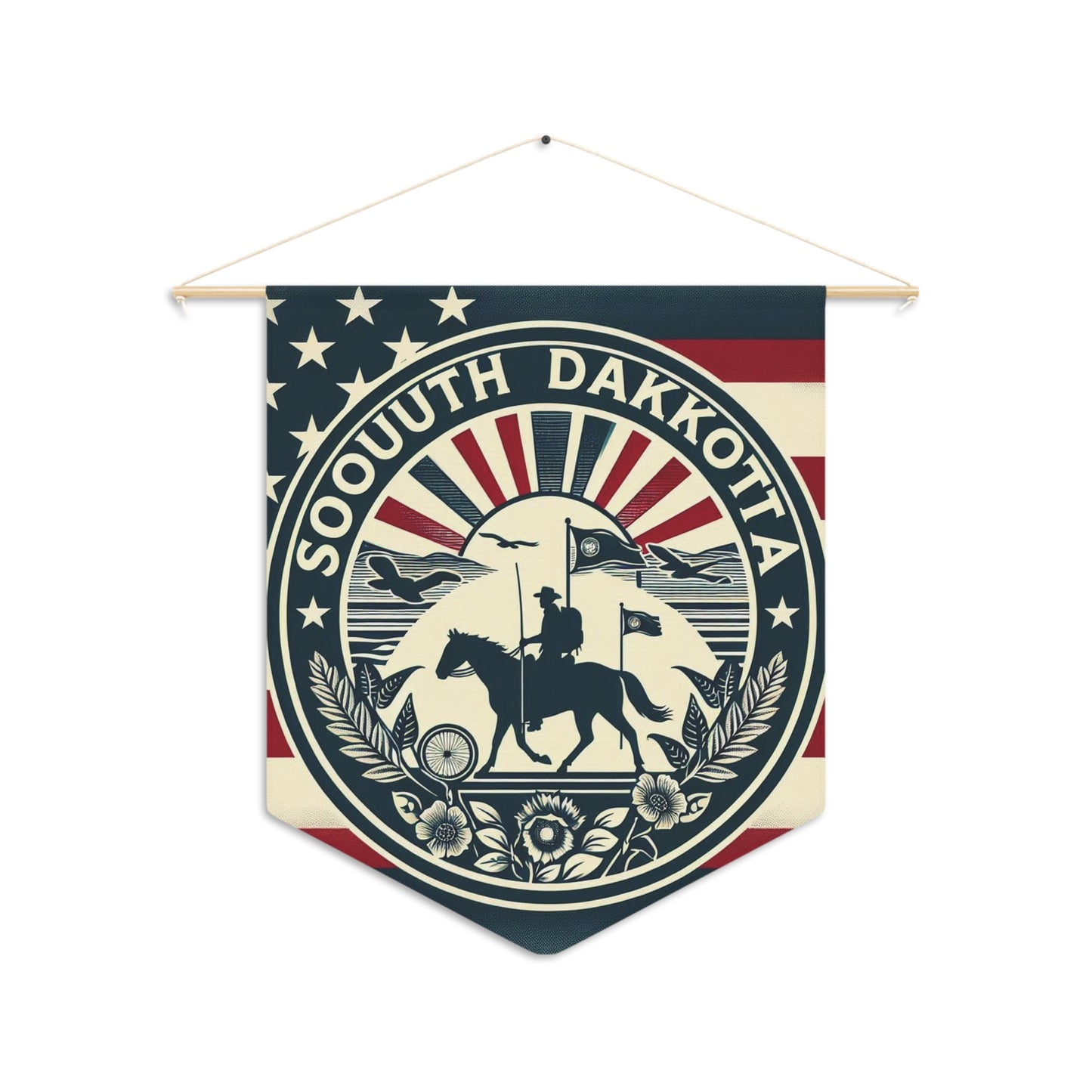 Flag Village South Dakota State Flag Pennant Sporting Home Wall decoration SD0001