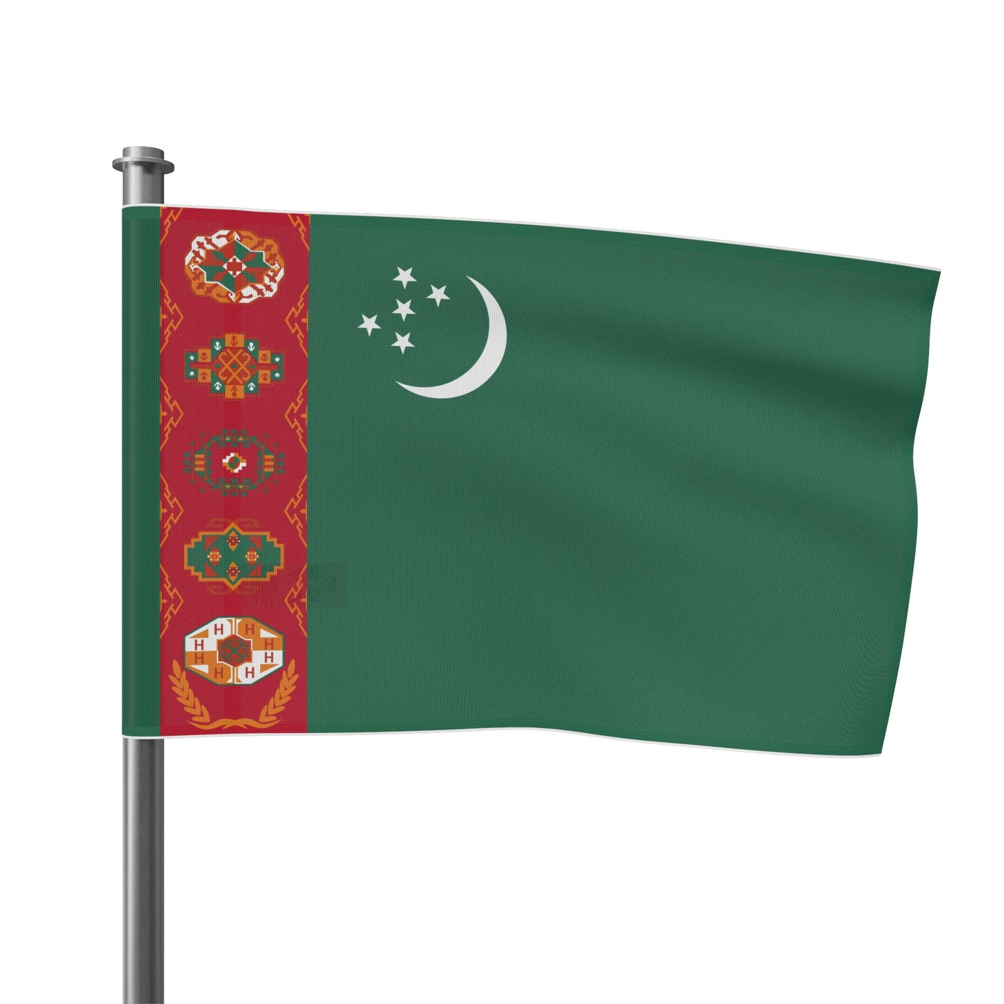 Flag Village Turkmenistan Flag 18" x 12" / 36" x 24" / 60" x 36"