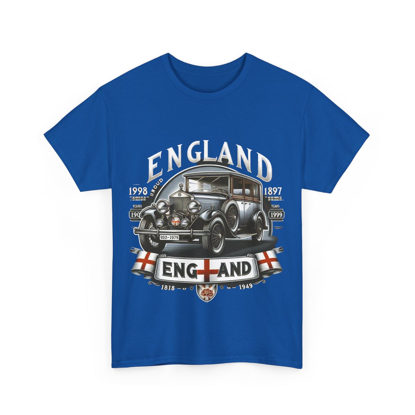 Flag Village UK Vintage Car Flag T-SHIRT Heavy Cotton Tee UK0013