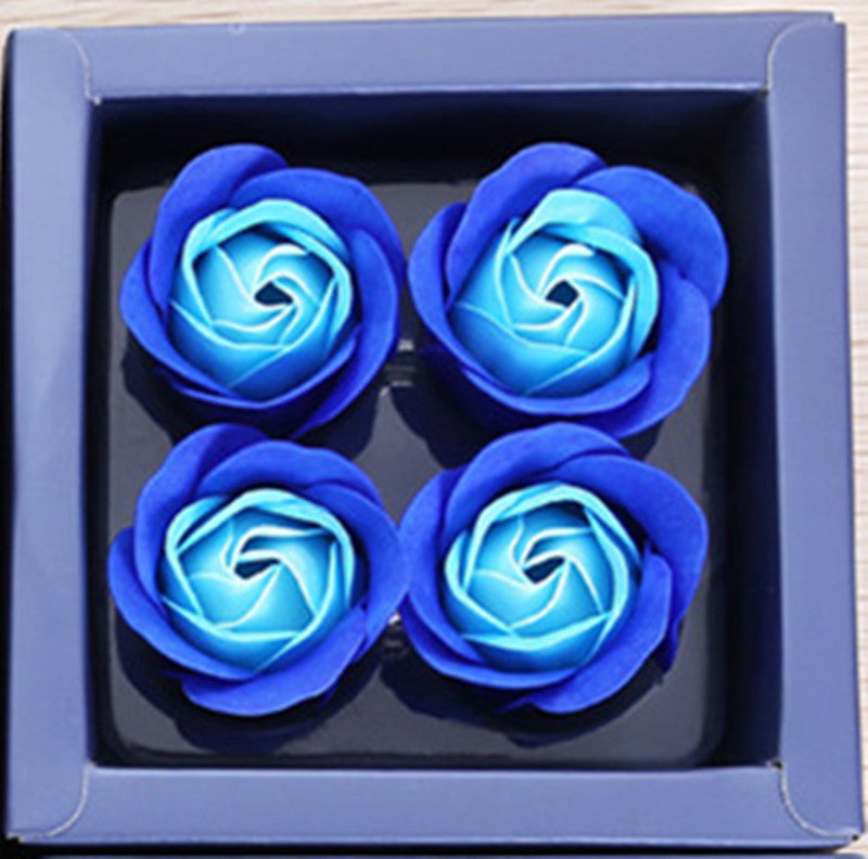 Flag Village 4 Rose Soap Flowers Gift Box For Valentine's Day