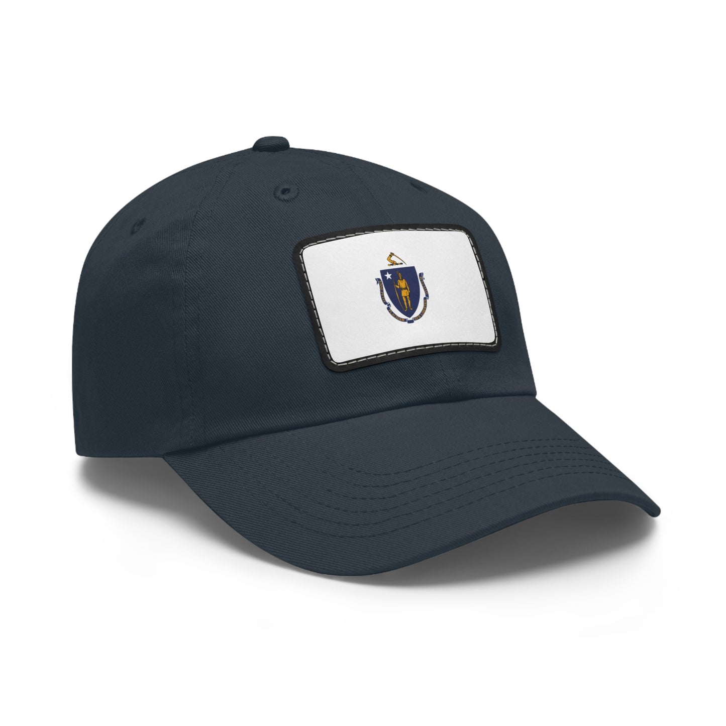 Flag Village USA Massachusetts State Flag Hat Cap with Leather Patch