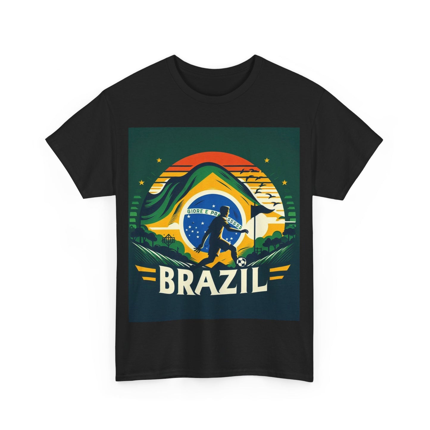 Flag Village Brazil Sporting Flag T-SHIRT Heavy Cotton Tee BRA0013