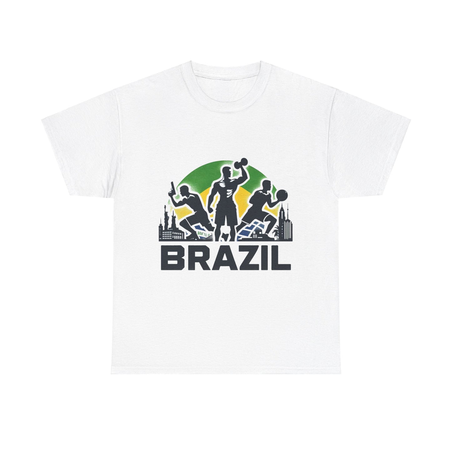 Flag Village Brazil Sporting Flag T-SHIRT Heavy Cotton Tee BRA0005