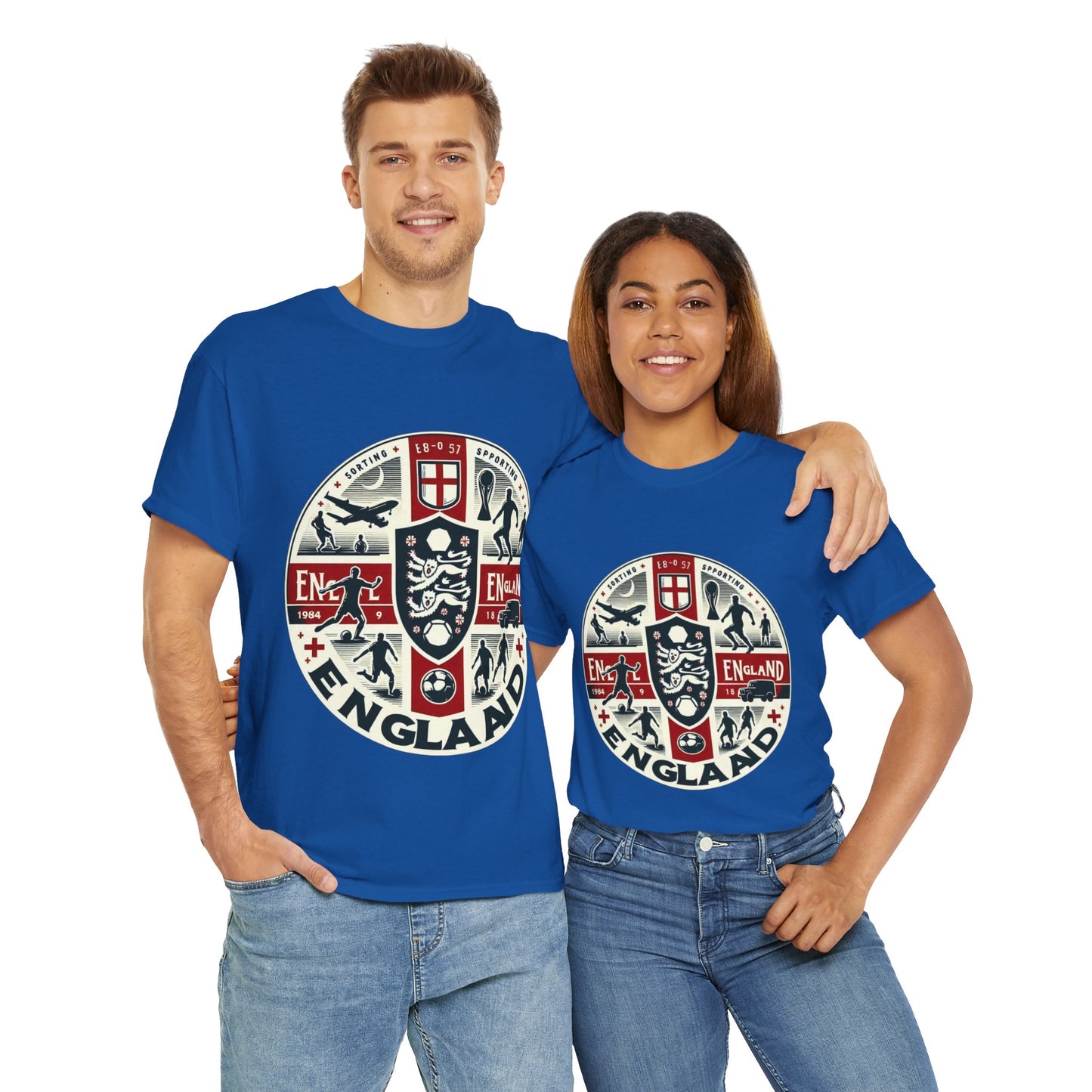 Flag Village England Sporting Flag T-SHIRT Heavy Cotton Tee GBR0006
