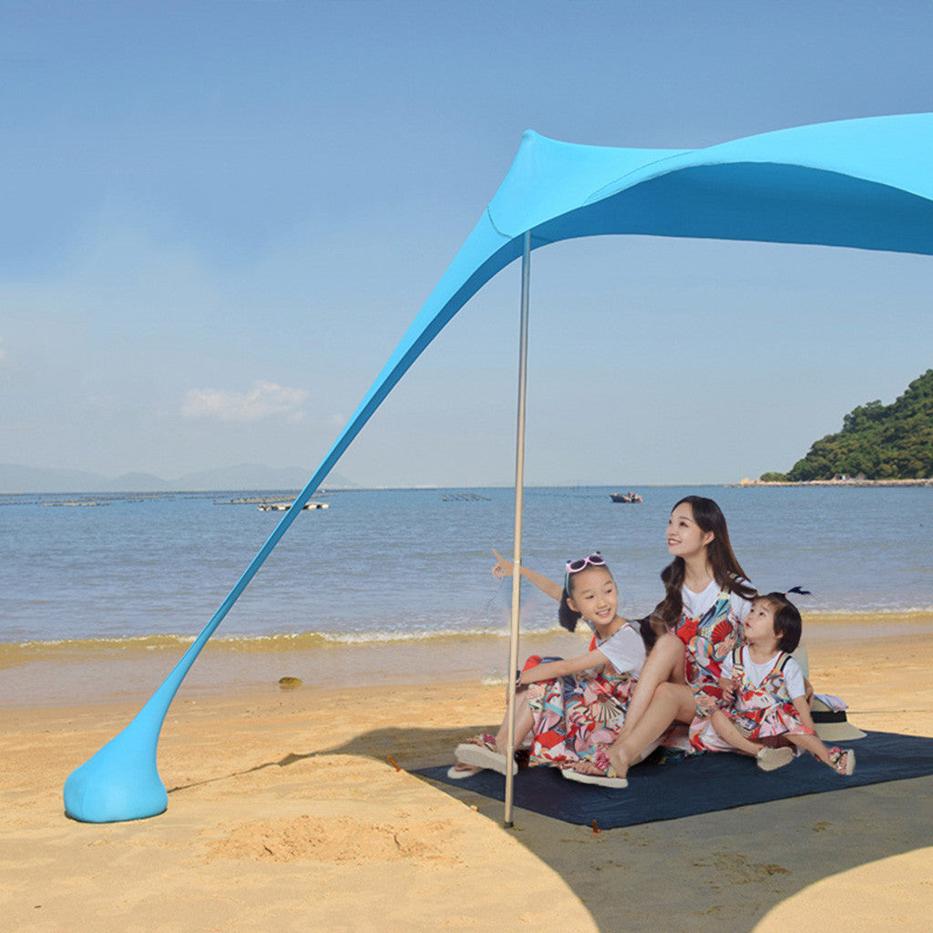 Flag Village Beach sun shade arbor