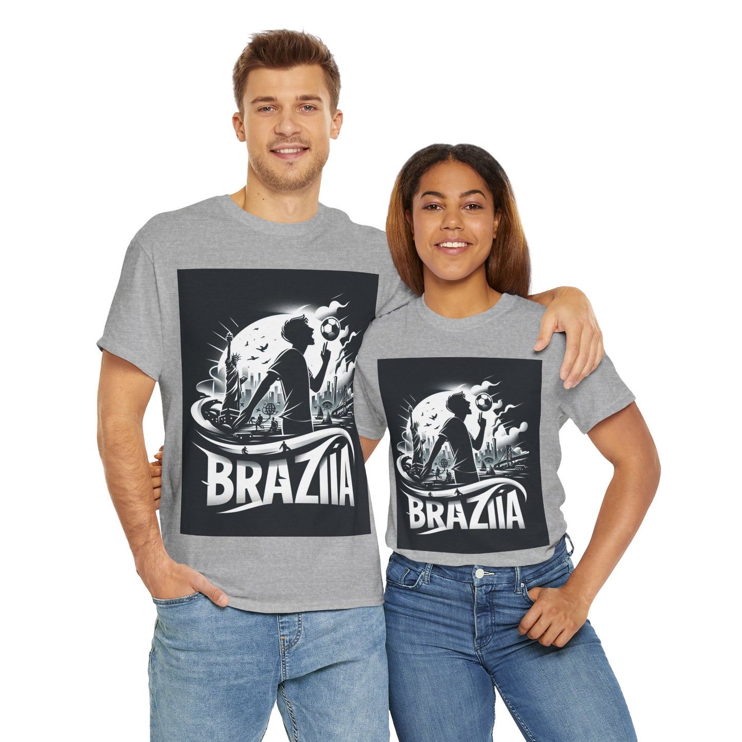 Flag Village Brazil Sporting Flag T-SHIRT Heavy Cotton Tee BRA0008