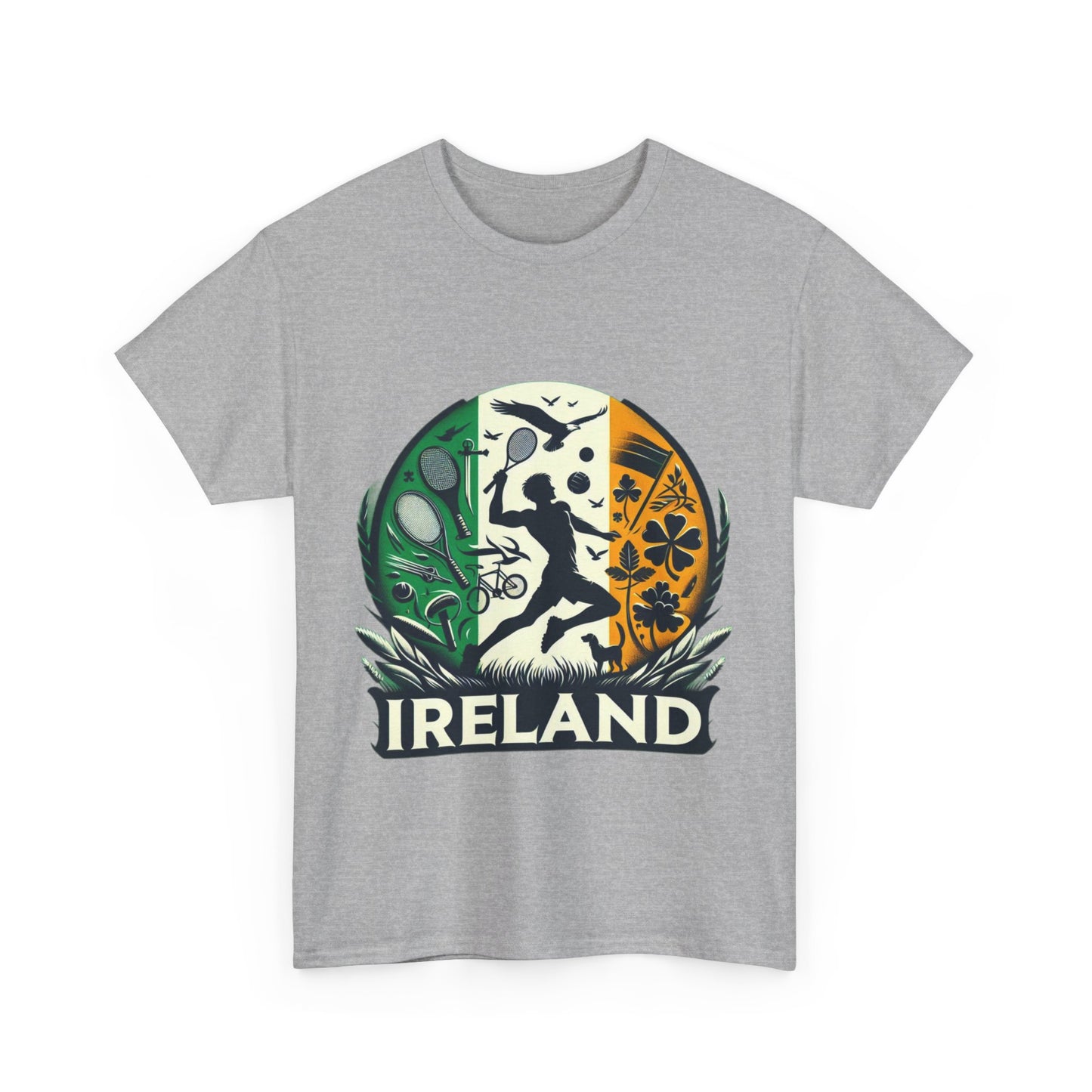 Flag Village Ireland Sporting Flag T-SHIRT Heavy Cotton Tee IRL0004